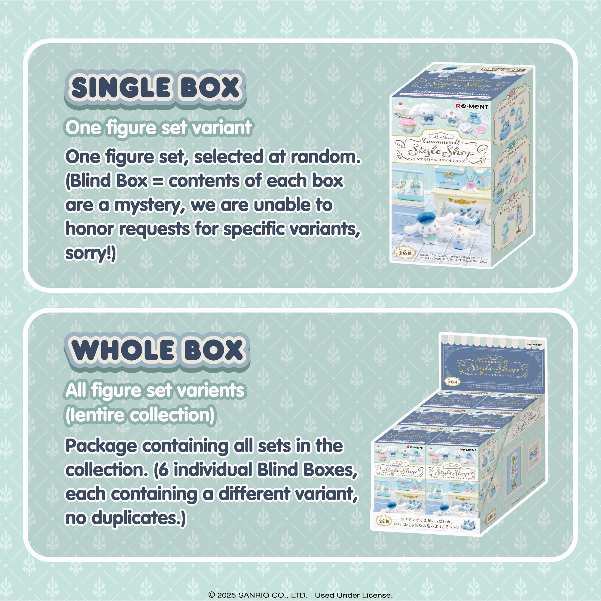 Re-Ment Cinnamoroll's Style Shop Blind Box Figure Set - Image 4
