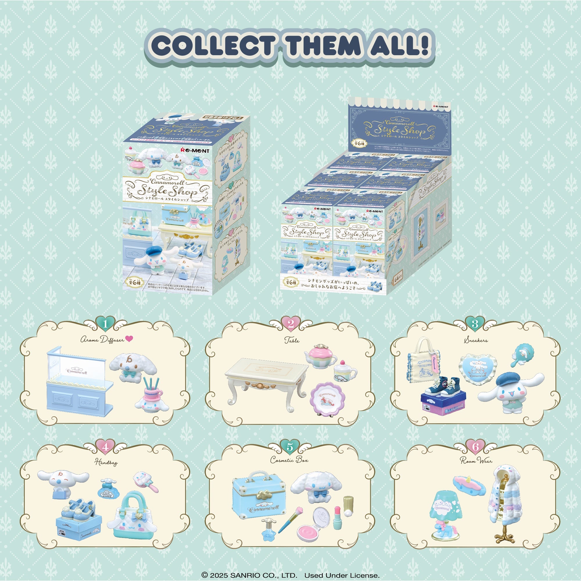 Re-Ment Cinnamoroll's Style Shop Blind Box Figure Set - Image 10