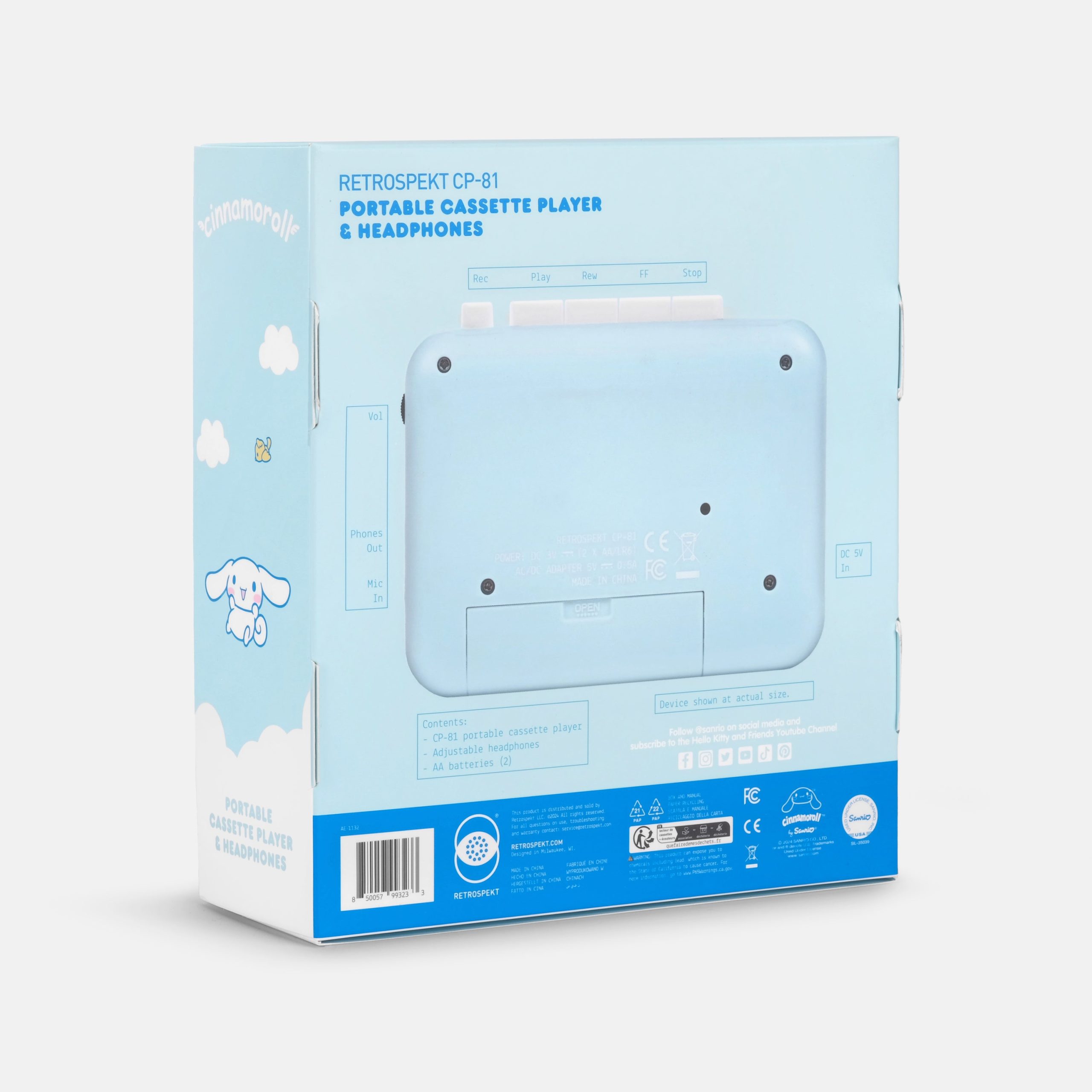 Cinnamoroll Classic CP-81 Portable Cassette Player - Image 9