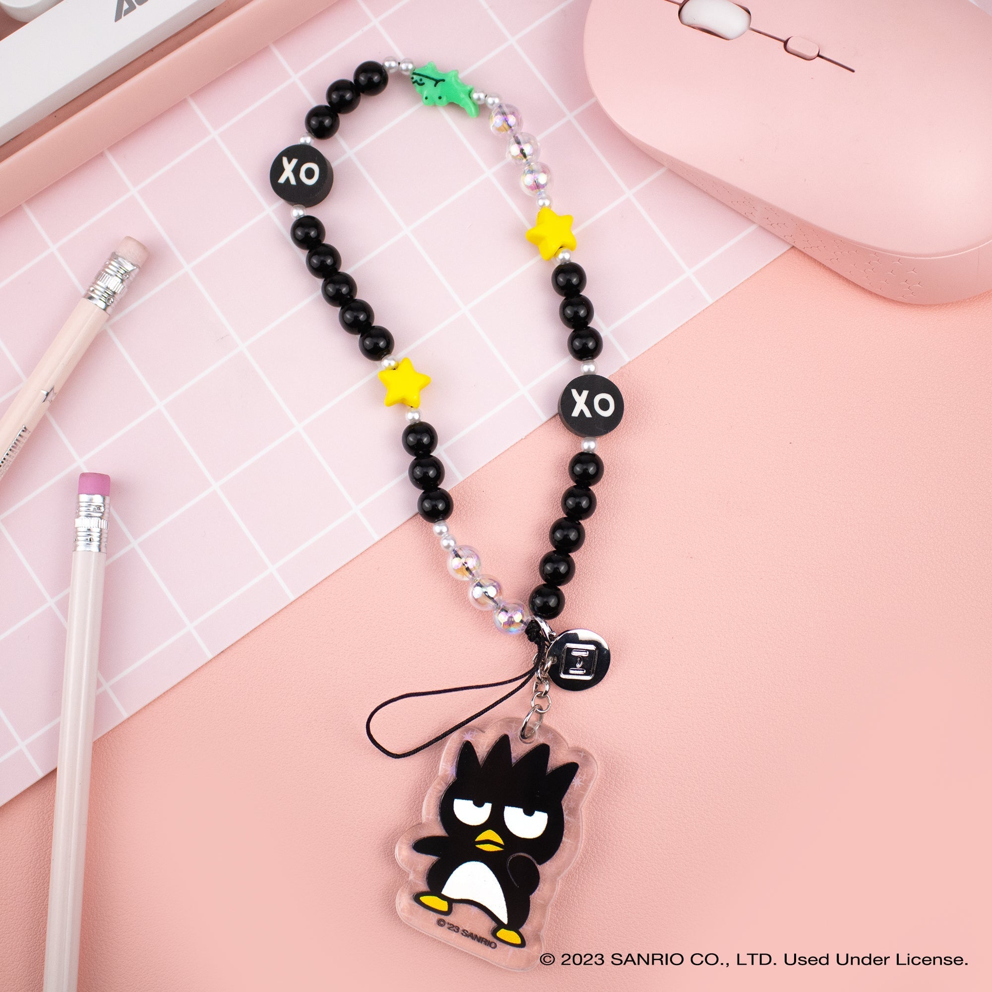 Badtz-maru Beaded Charm Mobile Phone Wrist Strap - Image 3