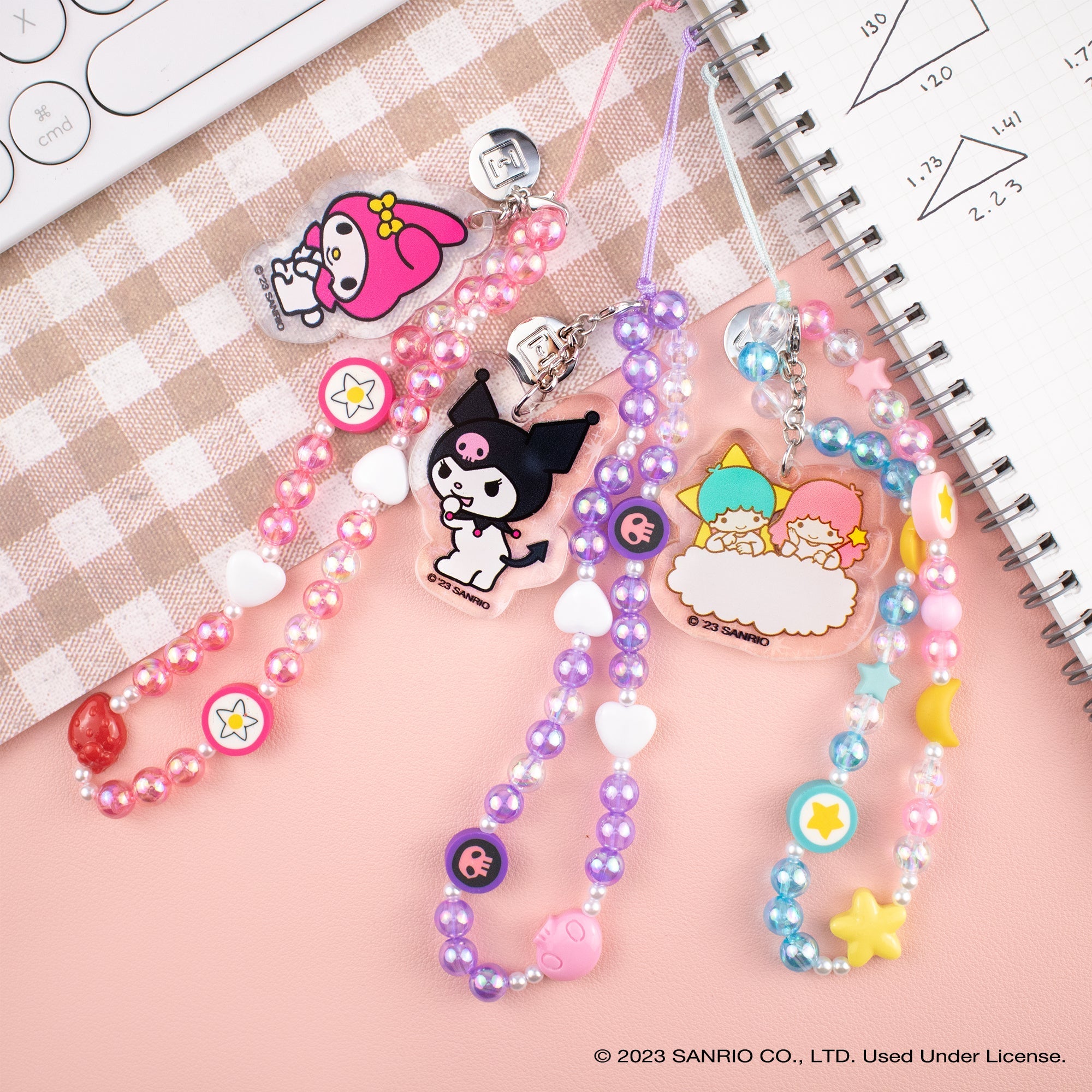 Badtz-maru Beaded Charm Mobile Phone Wrist Strap - Image 5