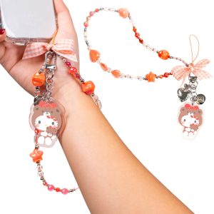 Hello Kitty Beaded Charm Mobile Phone Wrist Strap (Cosplay Friends)