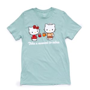 Hello Kitty & Dear Daniel Adult Take A Moment To Relax Tee (Light Green)