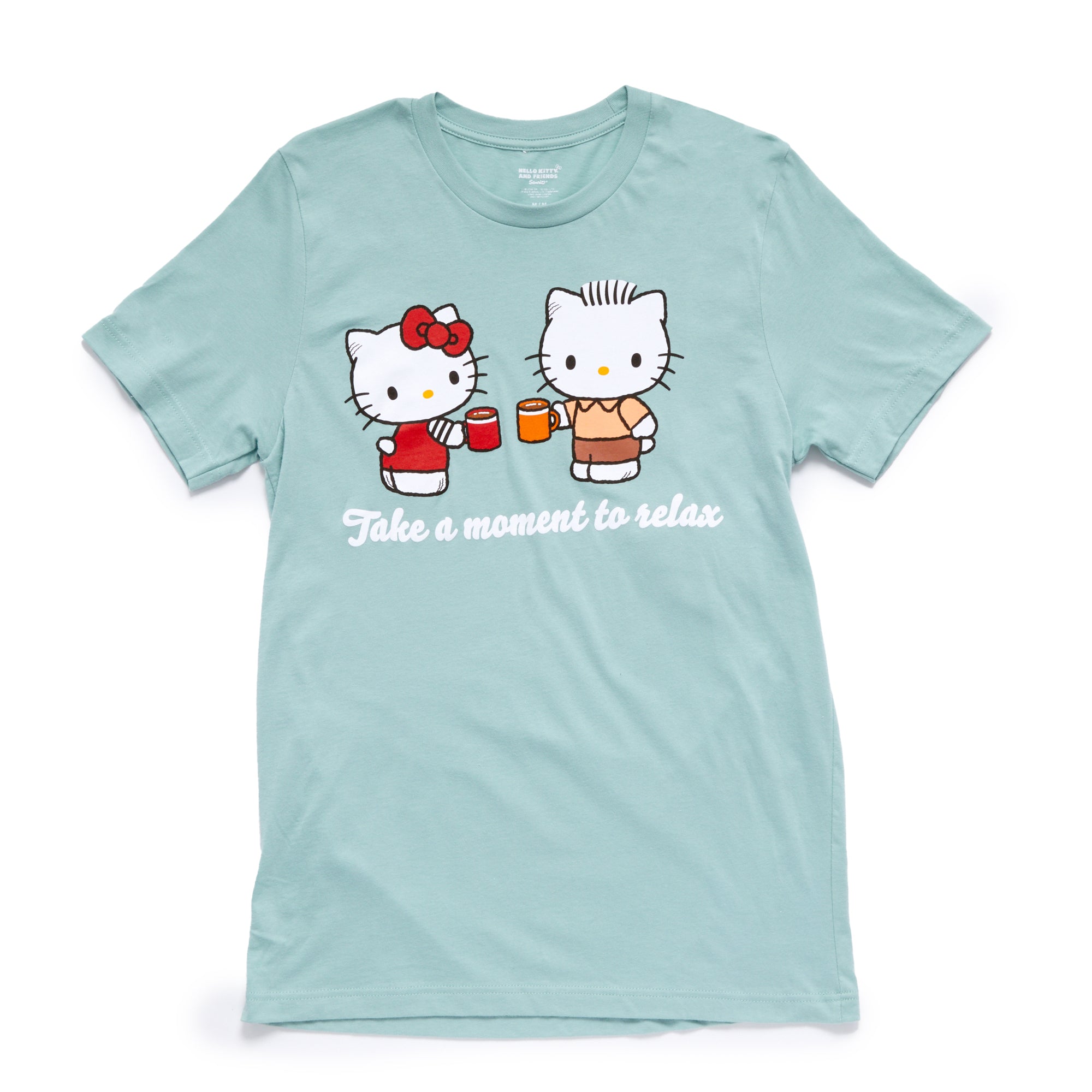 Hello Kitty & Dear Daniel Adult Take A Moment To Relax Tee (Light Green)