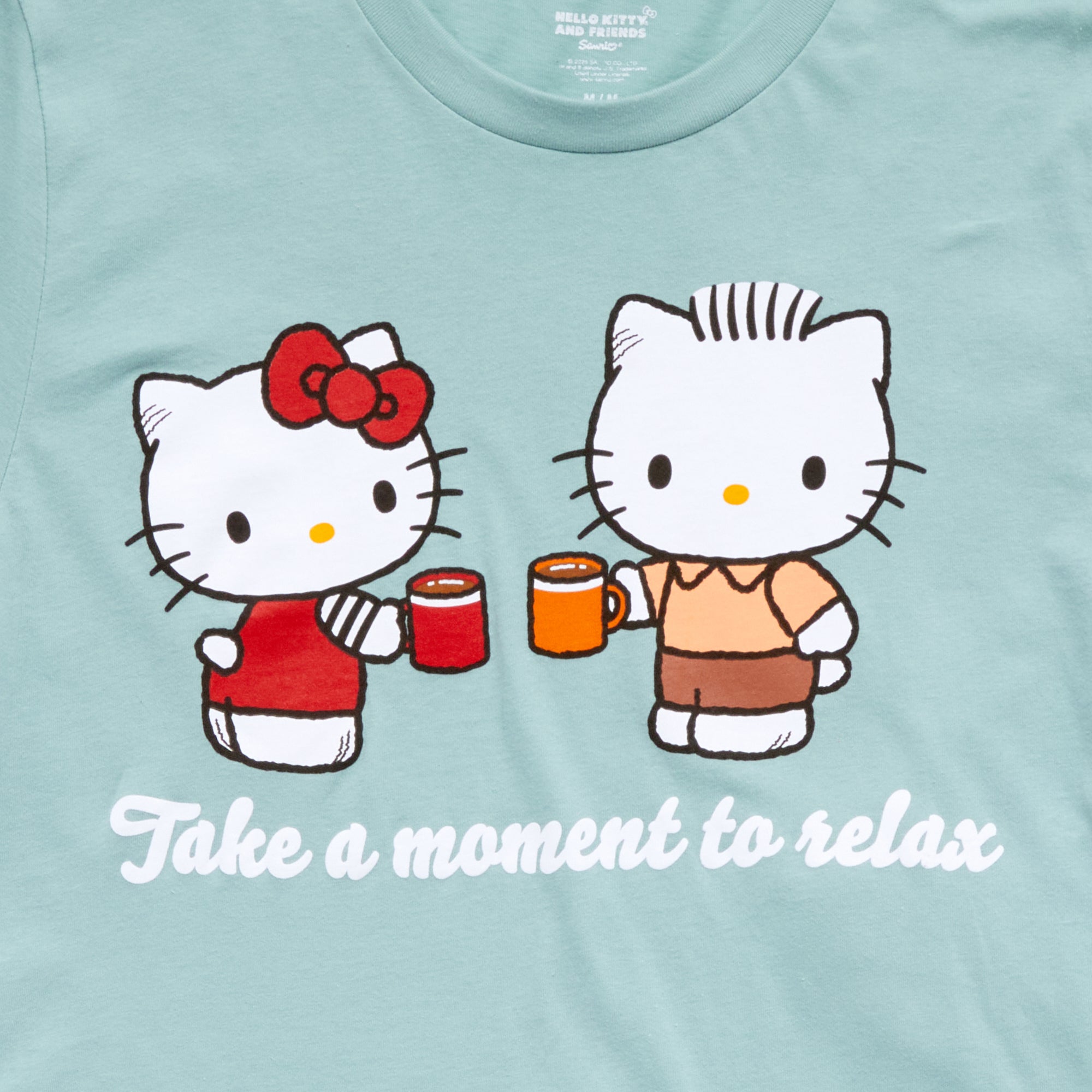 Hello Kitty & Dear Daniel Adult Take A Moment To Relax Tee (Light Green) - Image 2