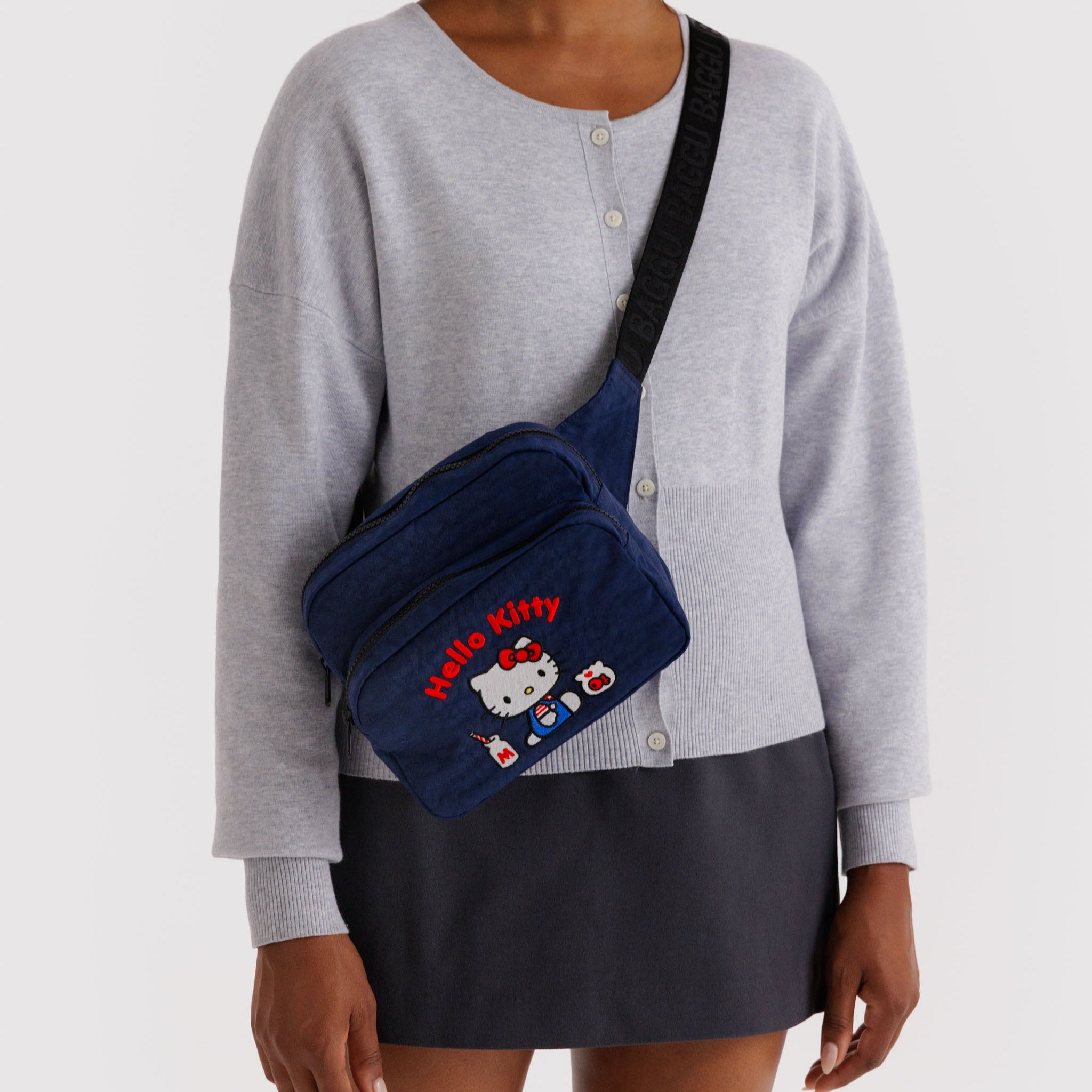 Hello Kitty x Baggu Embroidered Fanny Pack (Classic Milk Bottle) - Image 2