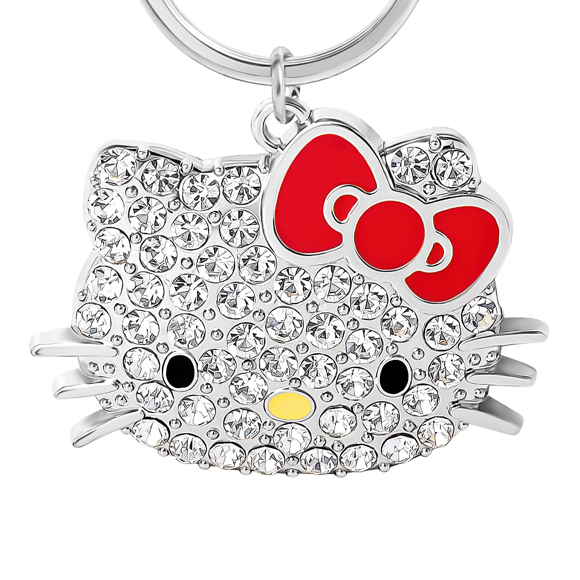 Hello Kitty Face Pave 3D Bling Keychain (Red) - Image 5