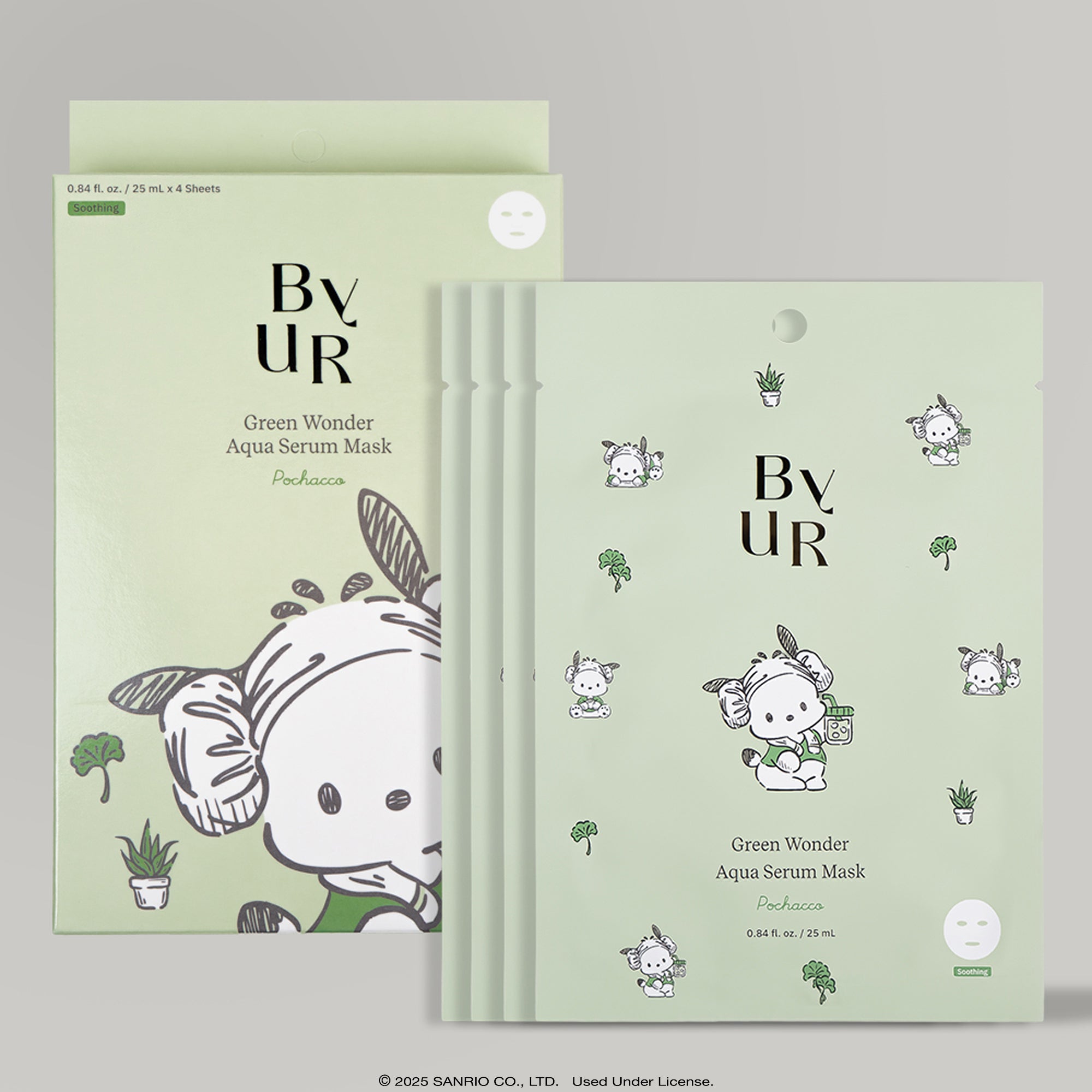 Pochacco x ByUR Green Wonder Aqua Serum Mask (Sanrio K-Spa Edition) - Image 7