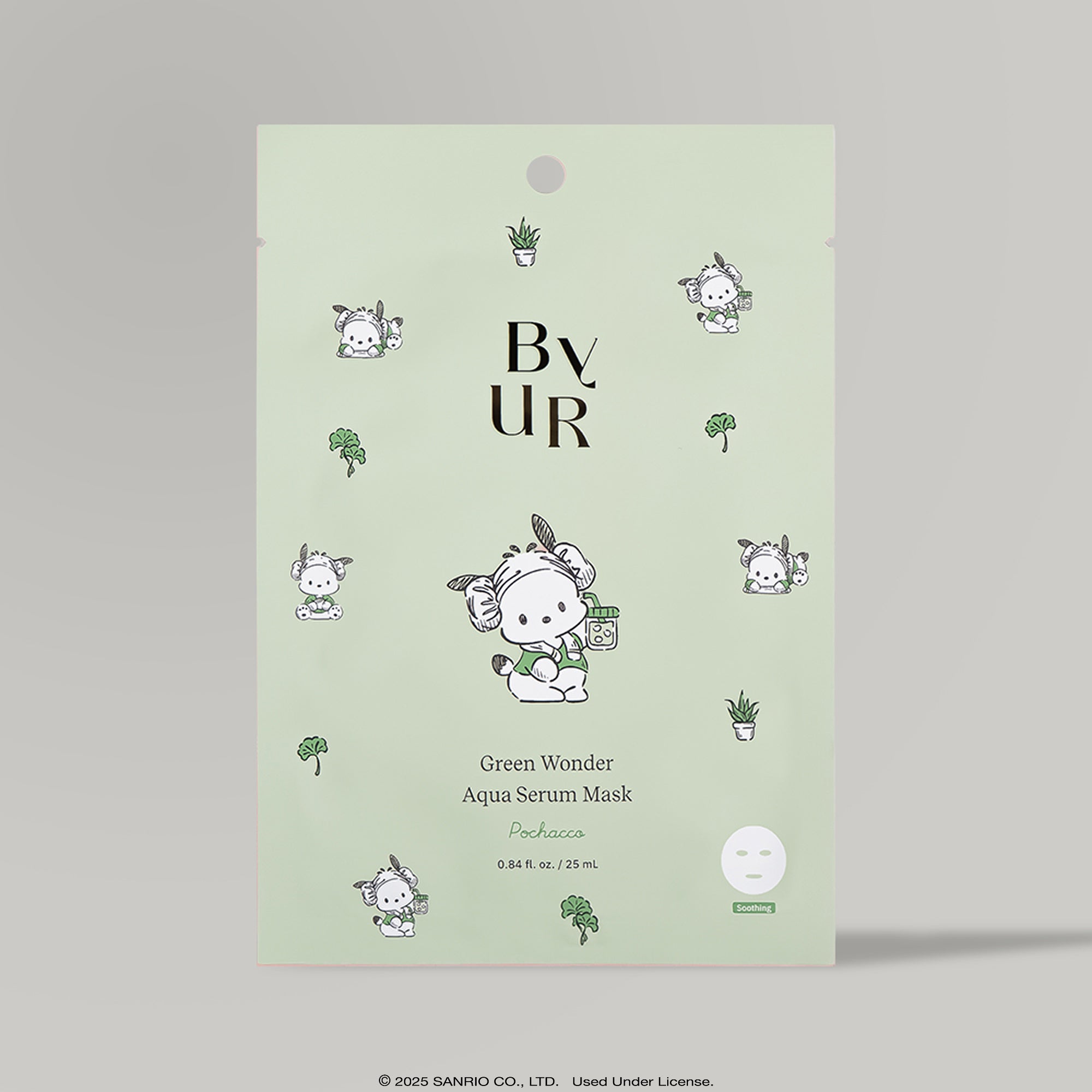 Pochacco x ByUR Green Wonder Aqua Serum Mask (Sanrio K-Spa Edition)