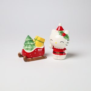 Hello Kitty Ceramic Holiday Salt & Pepper Set (Sled)