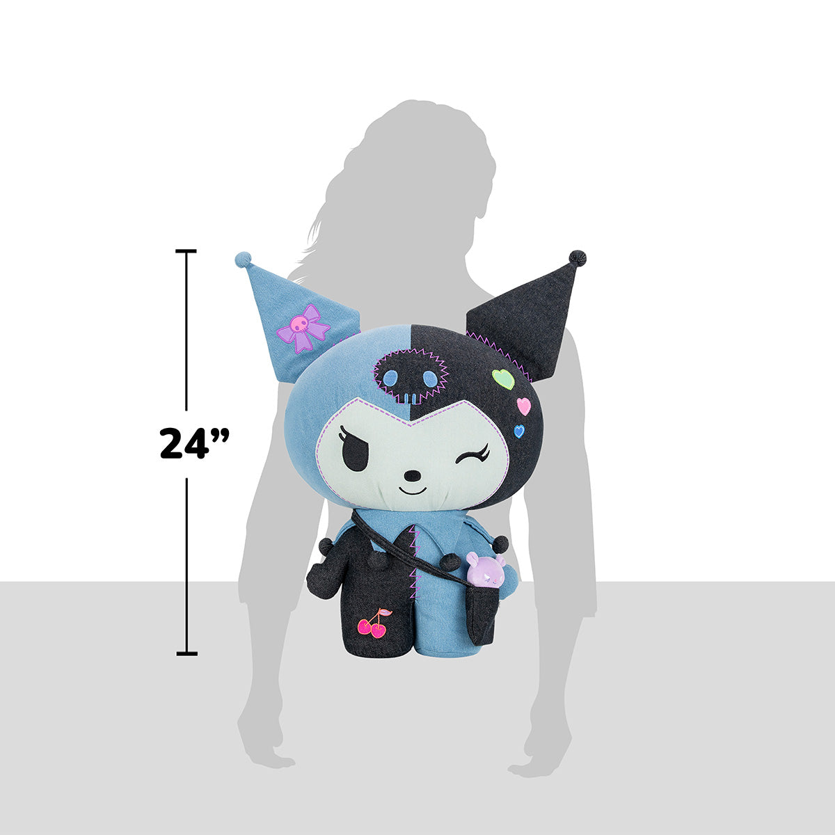 Kuromi 24 Ultra-Premier Denim Patchwork Plush (Limited Edition) - Image 6