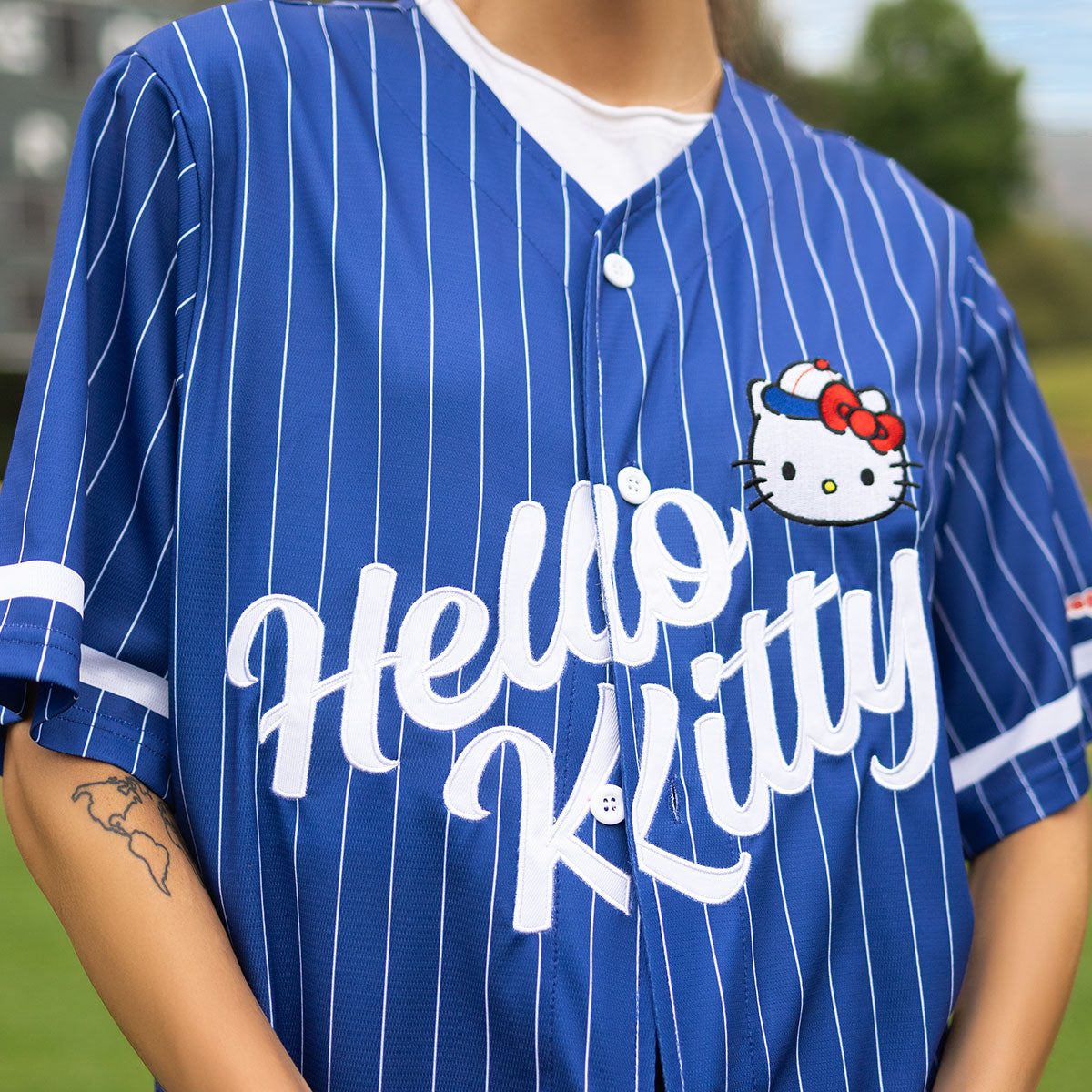 Hello Kitty x JapanLA Baseball Jersey (Blue) - Image 3