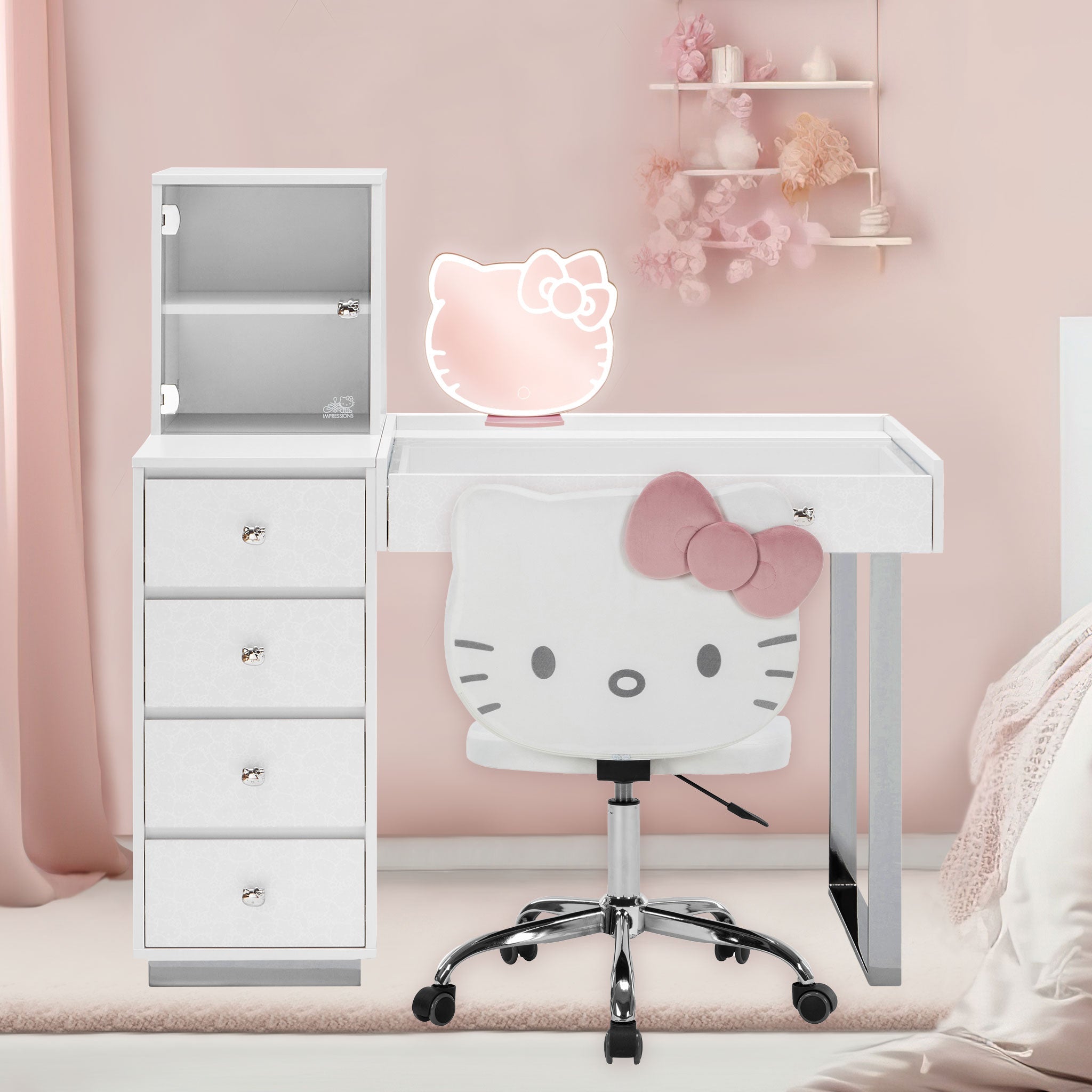 Hello Kitty x Impressions Vanity SlayStation Duet Vanity Desk - Image 3
