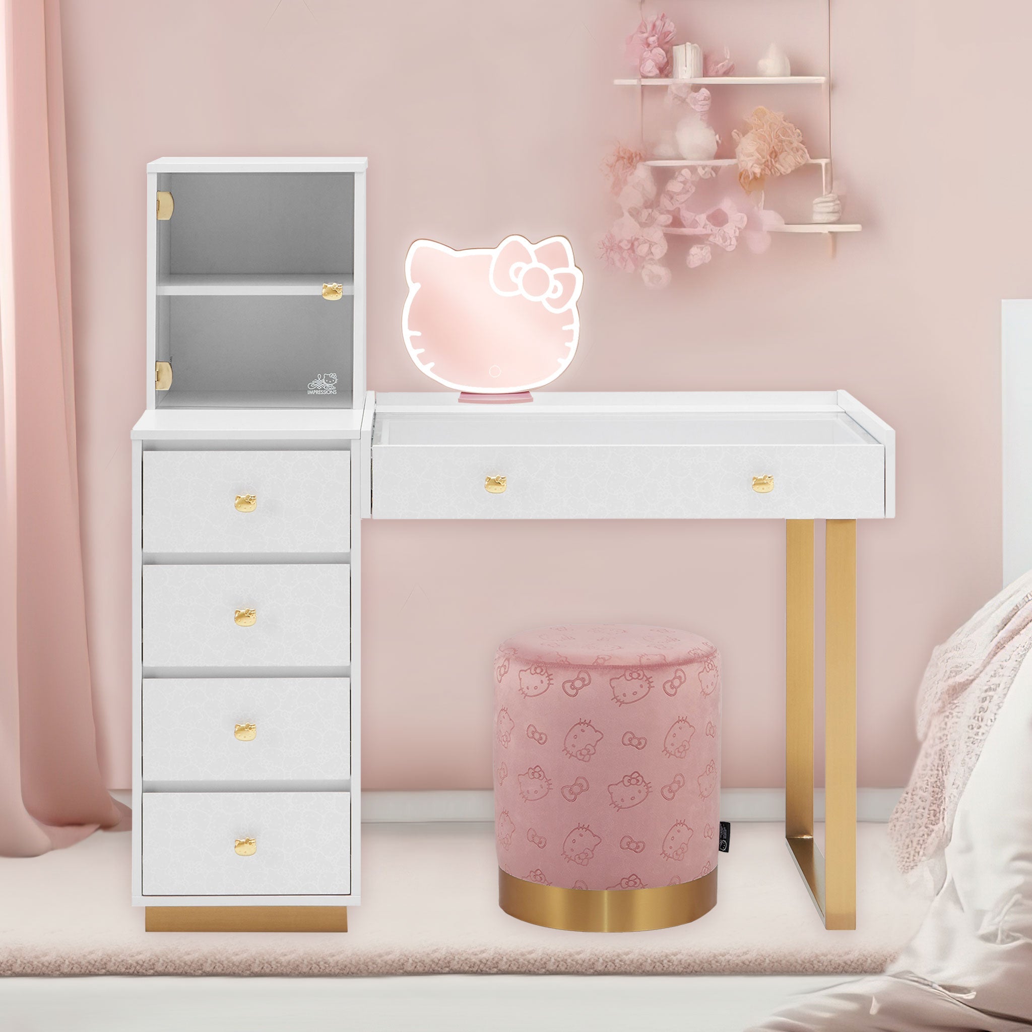 Hello Kitty x Impressions Vanity SlayStation Duet Vanity Desk - Image 7
