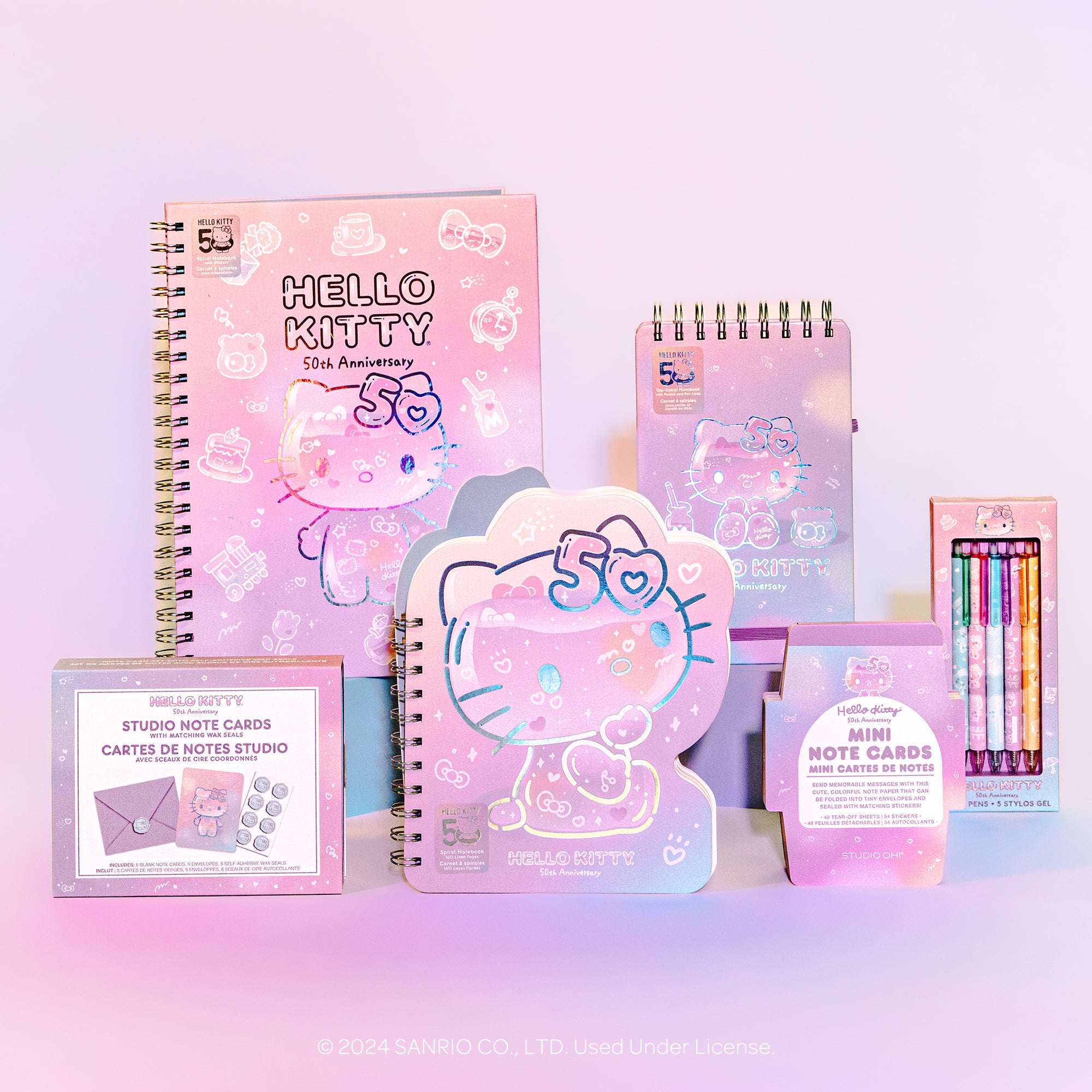 Hello Kitty x Studio Oh! 50th Anniversary 25-Pc Note Cards & Wax Seals Set - Image 3