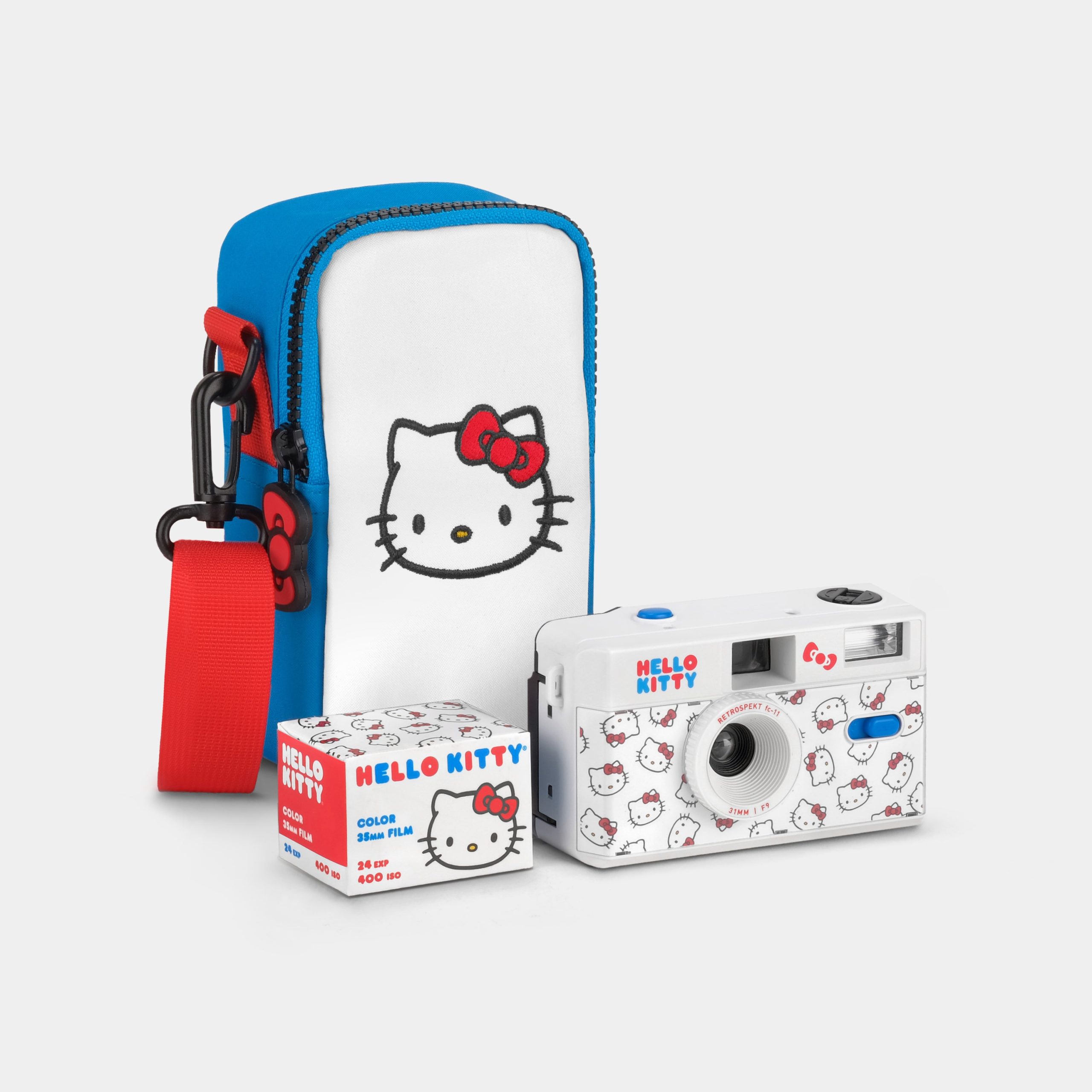 Hello Kitty Classic FC-11 35mm Camera. Bag and Film Gift Set