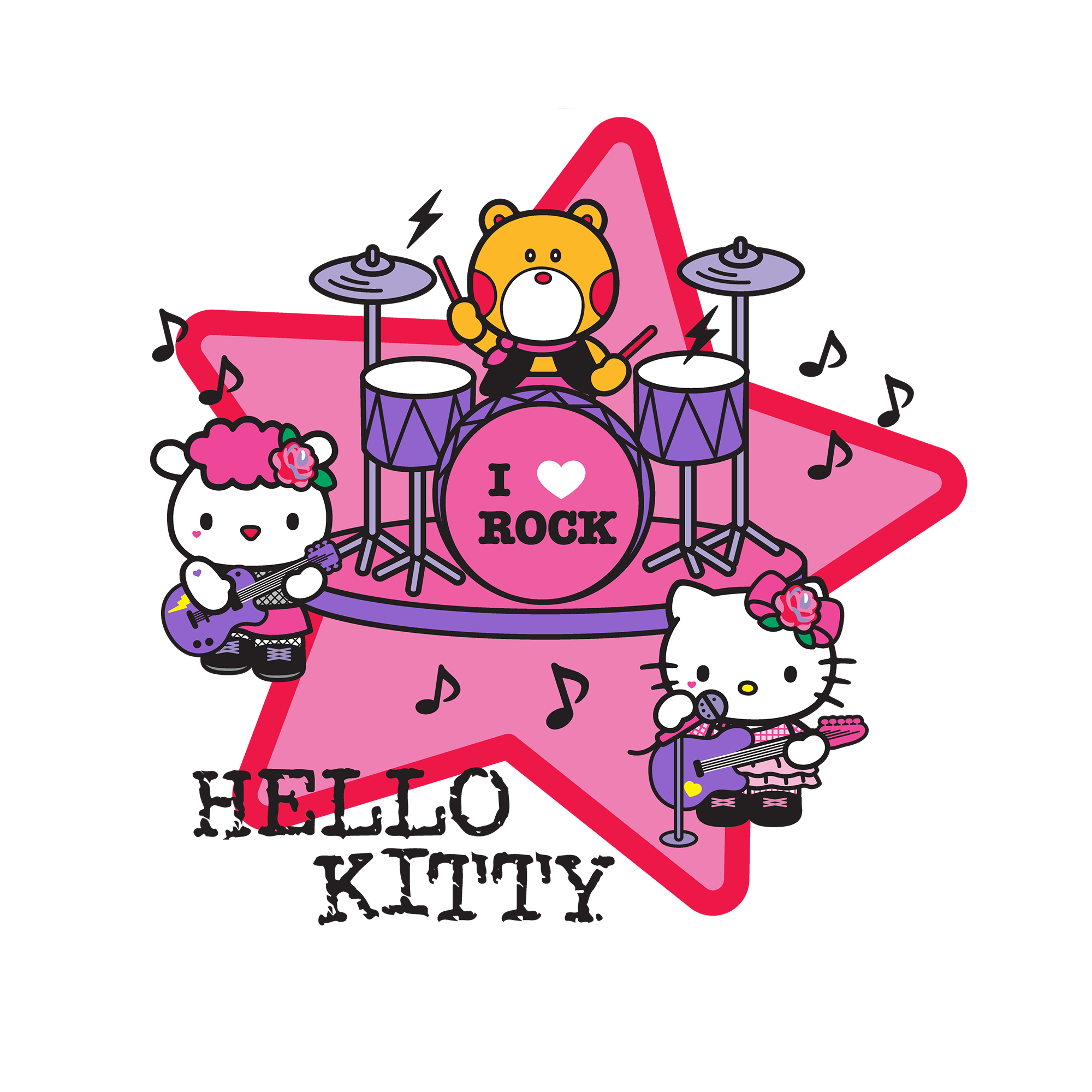 Hello Kitty I Love Rock Tee - Image 2