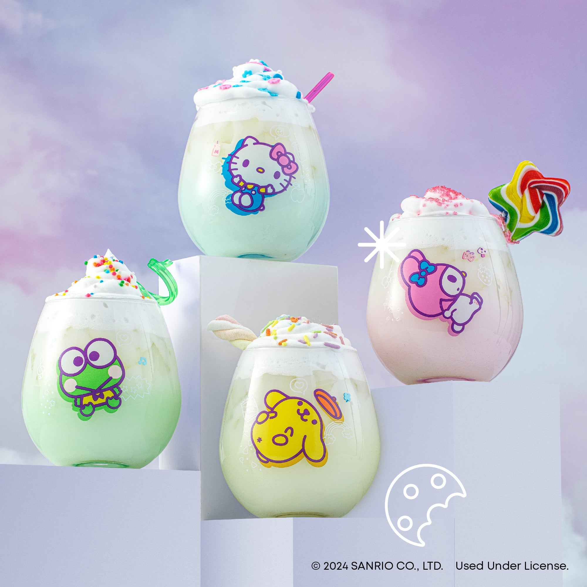 Hello Kitty and Friends Above the Clouds Stemless Glasses (Set of 4) - Image 2