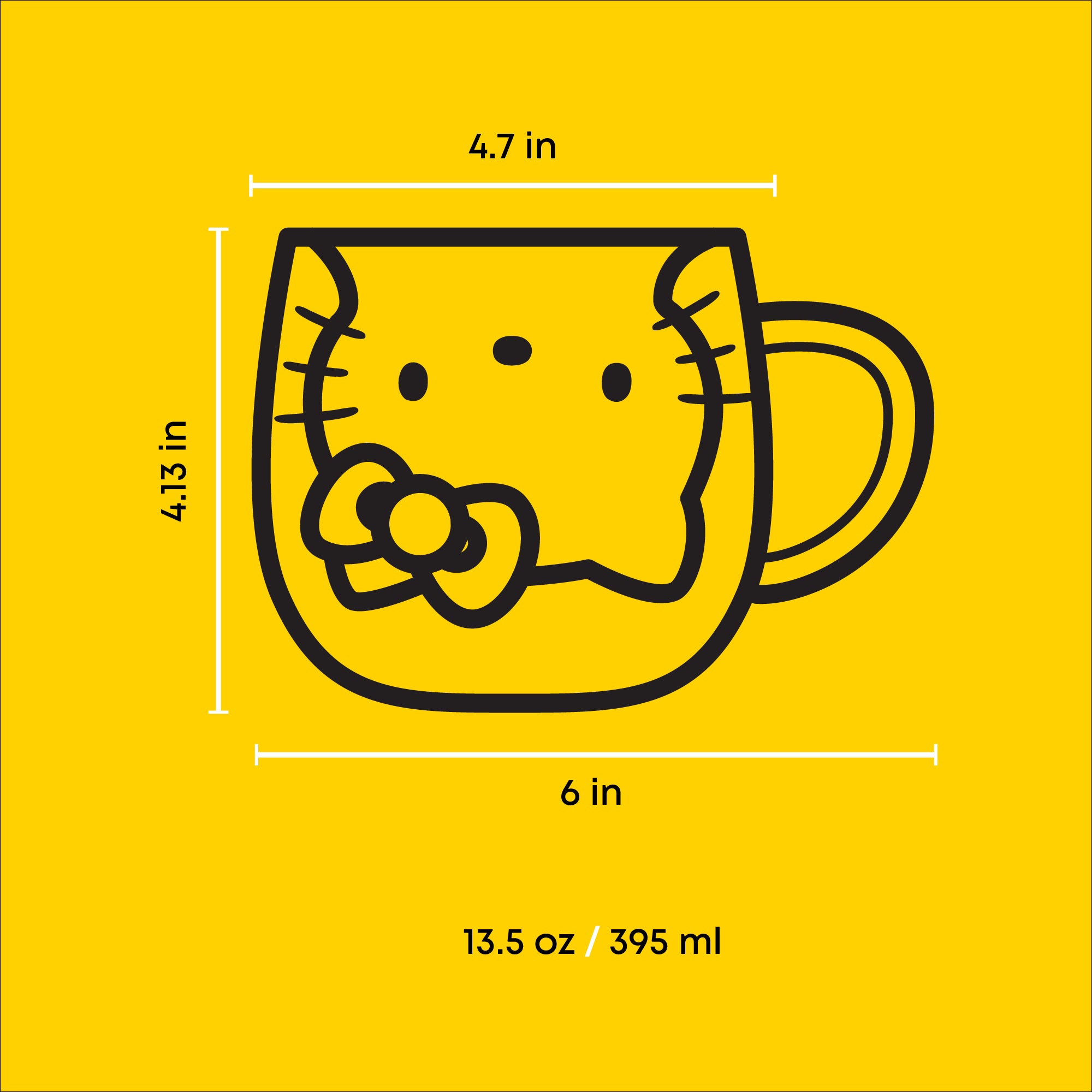 Hello Kitty 3D Double Wall Coffee Mug - Image 6