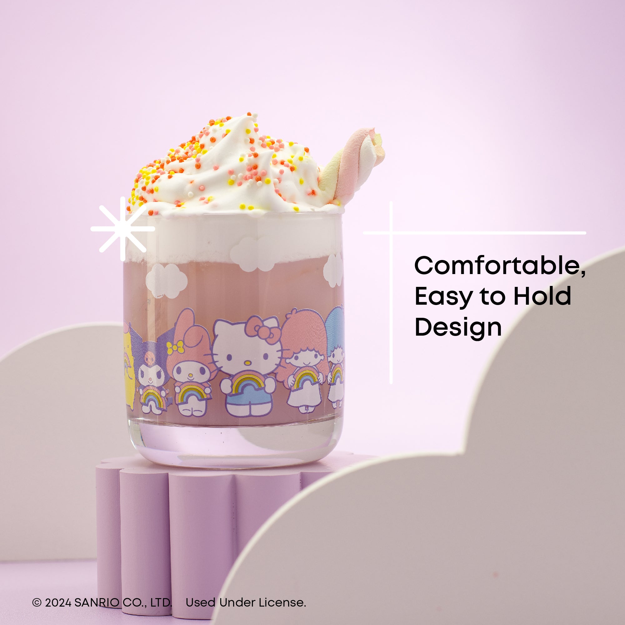 Hello Kitty and Friends Rainbow Short Drinking Glasses (Set of 4) - Image 4