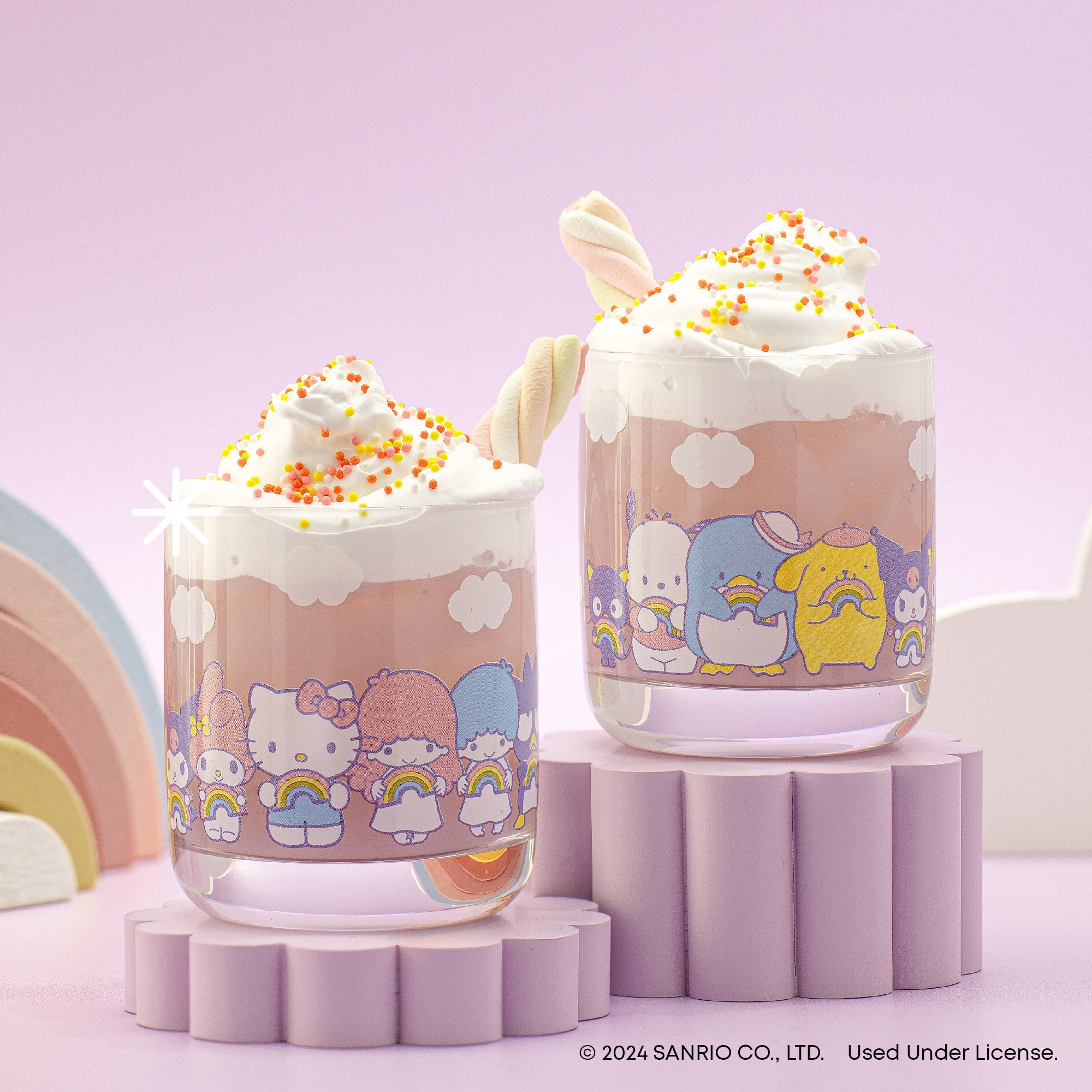 Hello Kitty and Friends Rainbow Short Drinking Glasses (Set of 4) - Image 3