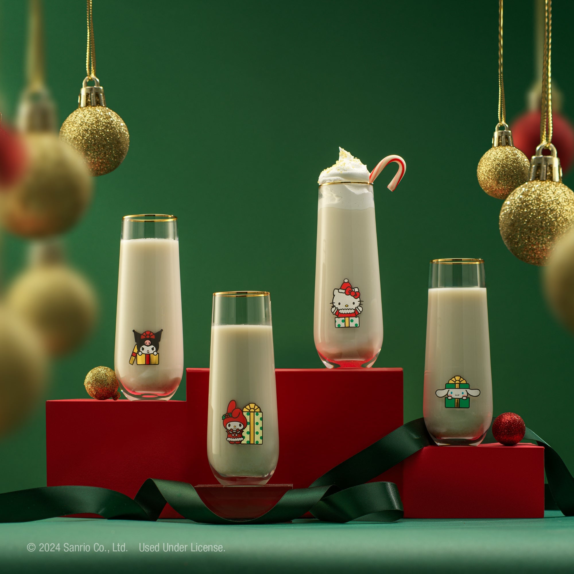 Hello Kitty and Friends Holiday Stemless Flutes - Image 2