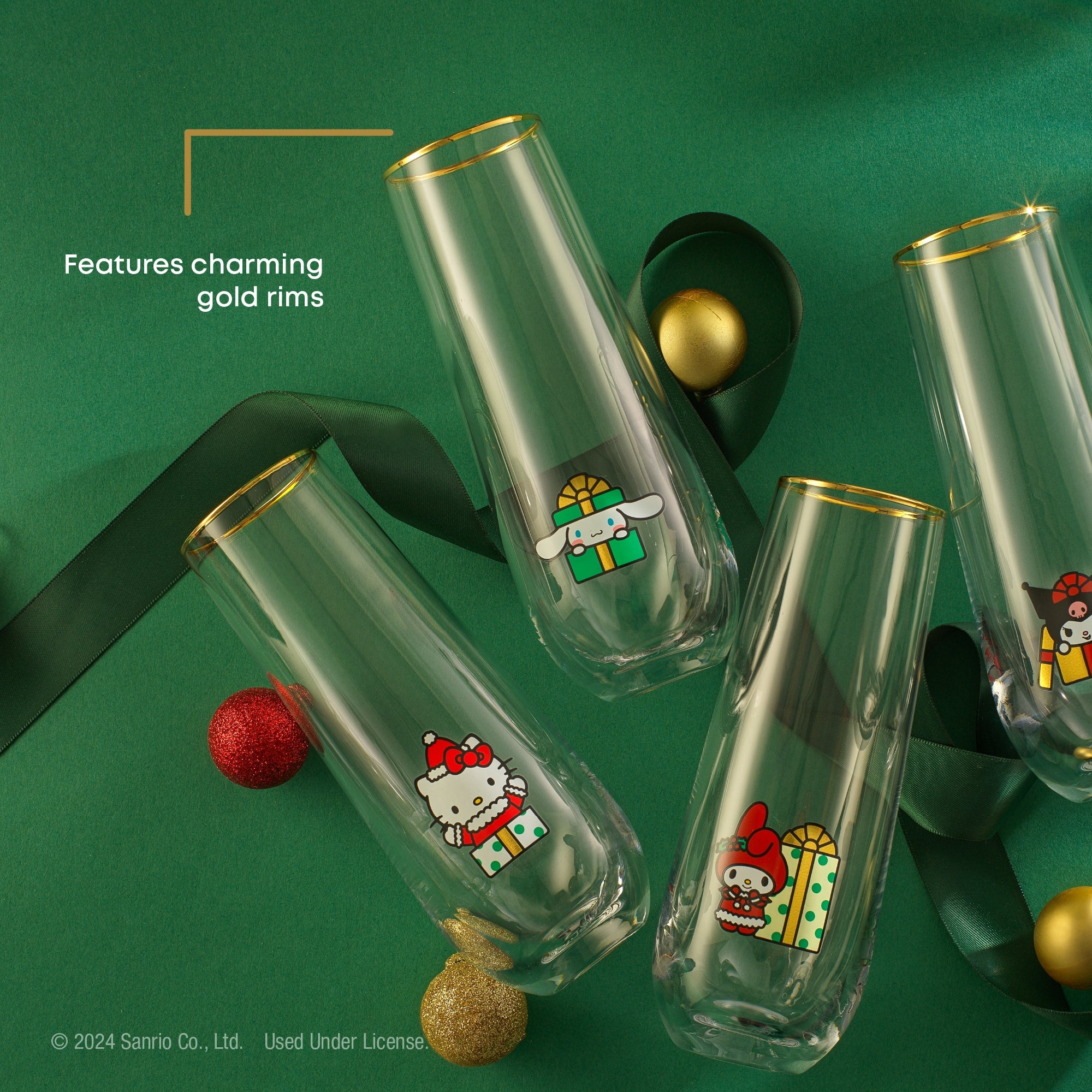 Hello Kitty and Friends Holiday Stemless Flutes - Image 4