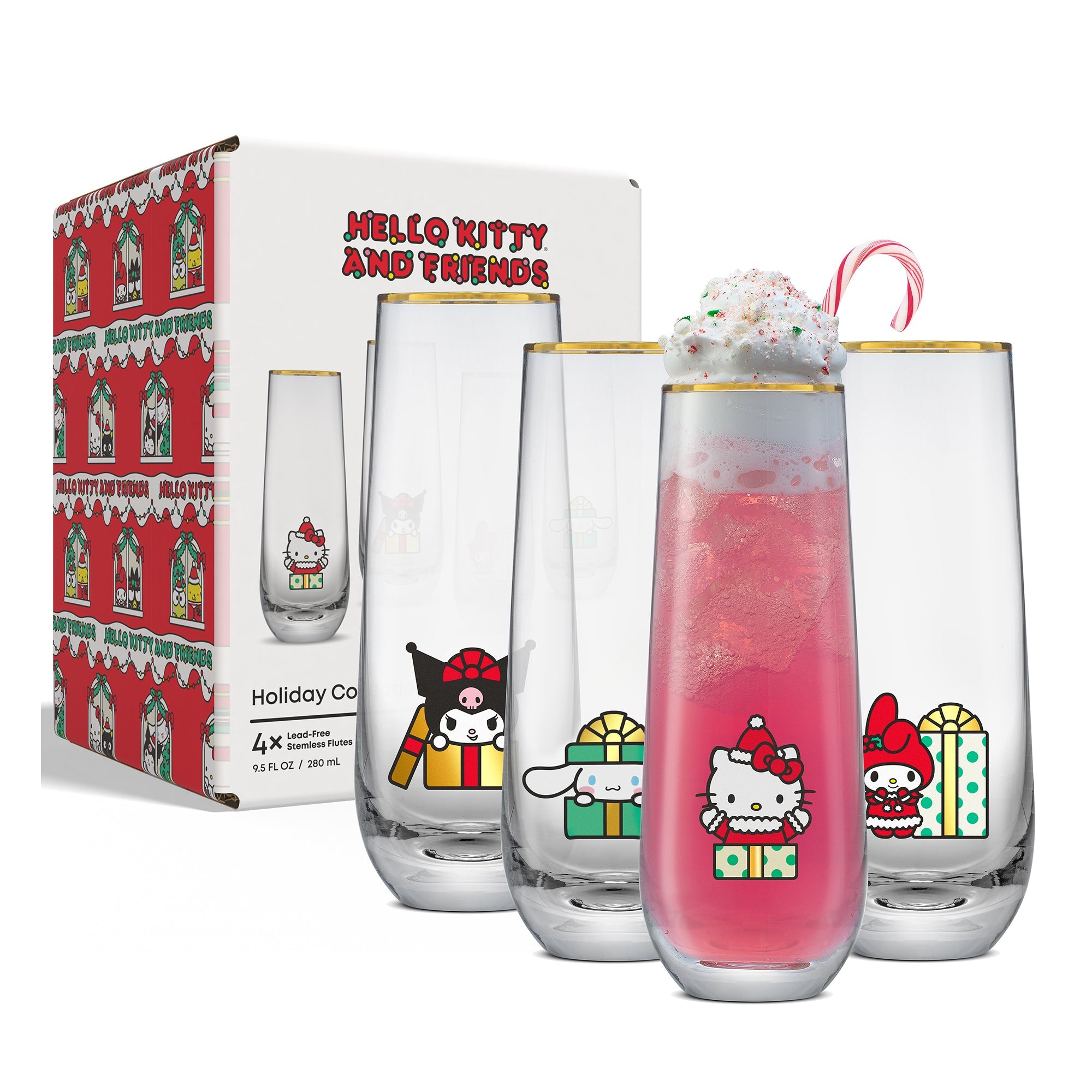 Hello Kitty and Friends Holiday Stemless Flutes - Image 9