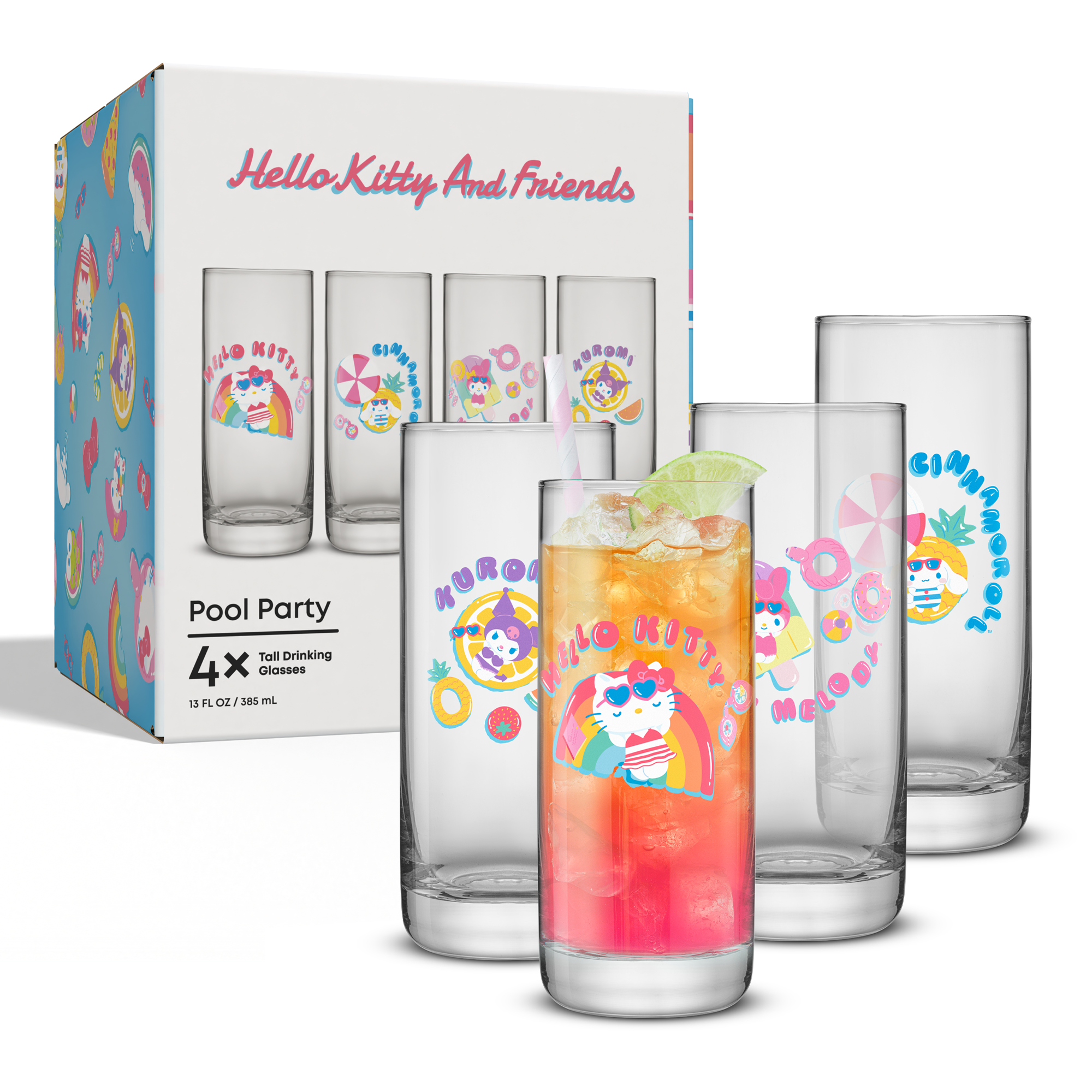Hello Kitty and Friends Pool Party Tall Drinking Glasses - Image 7