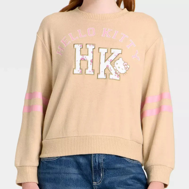 Hello Kitty Girls Floral Patch Fleece Sweater - Image 2