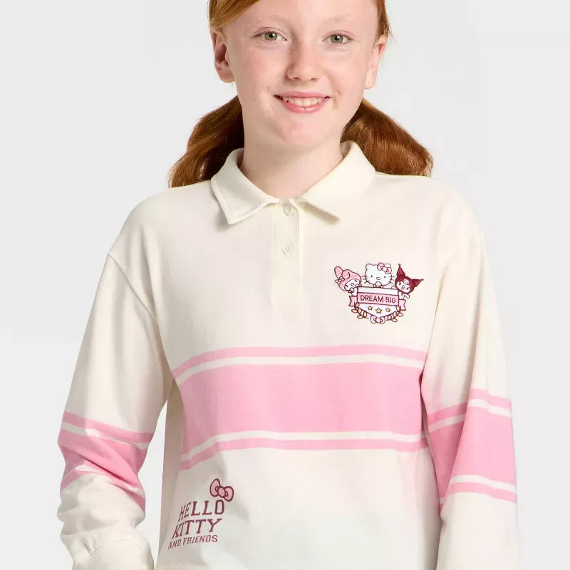 Hello Kitty and Friends Girls Dream Big Long Sleeve Rugby Shirt - Image 2