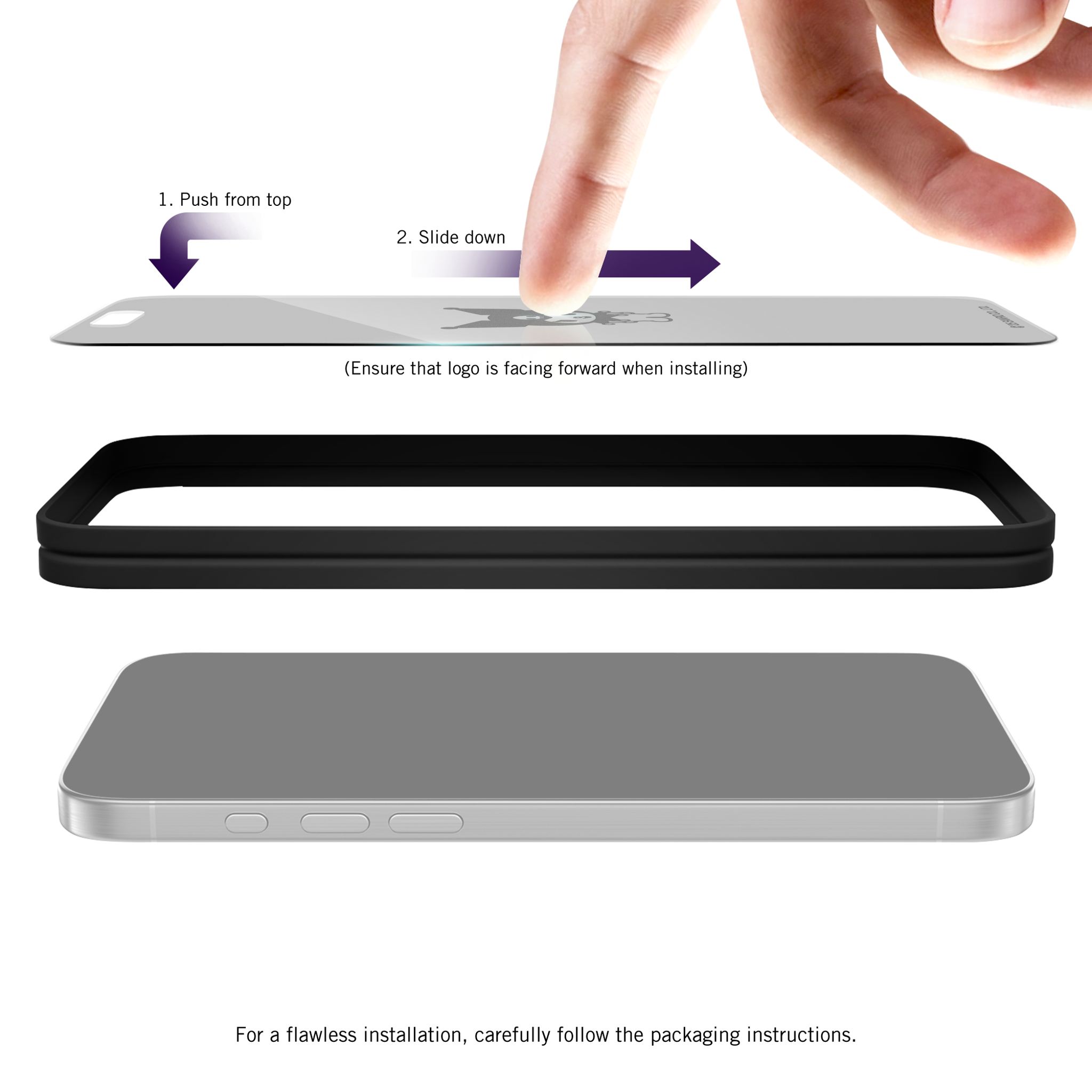 Kuromi x Screen Skinz iPhone Clear Screen Protector - Image 5