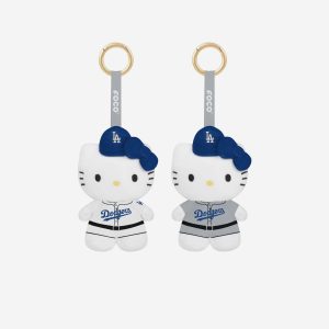 Hello Kitty x Los Angeles Dodgers 2-pc Mini Plush Mascot Keychain Set (Blue)