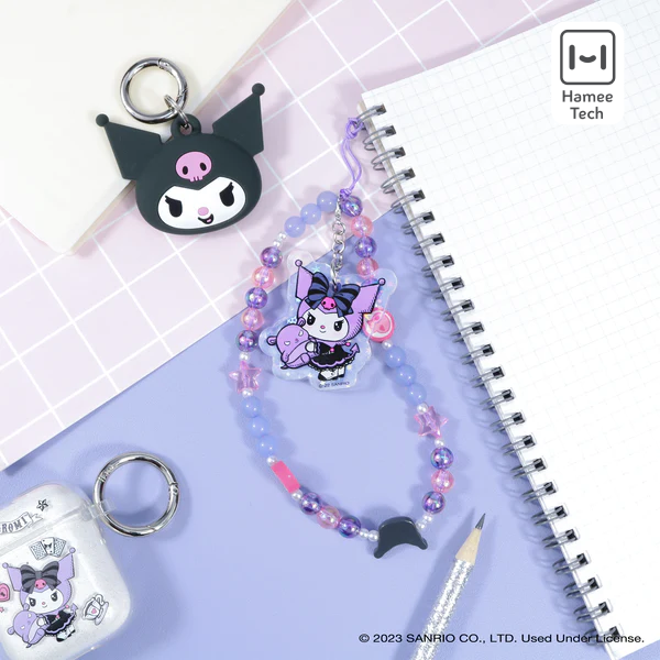 Kuromi Beaded Charm Mobile Phone Wrist Strap (Lolita Version) - Image 5