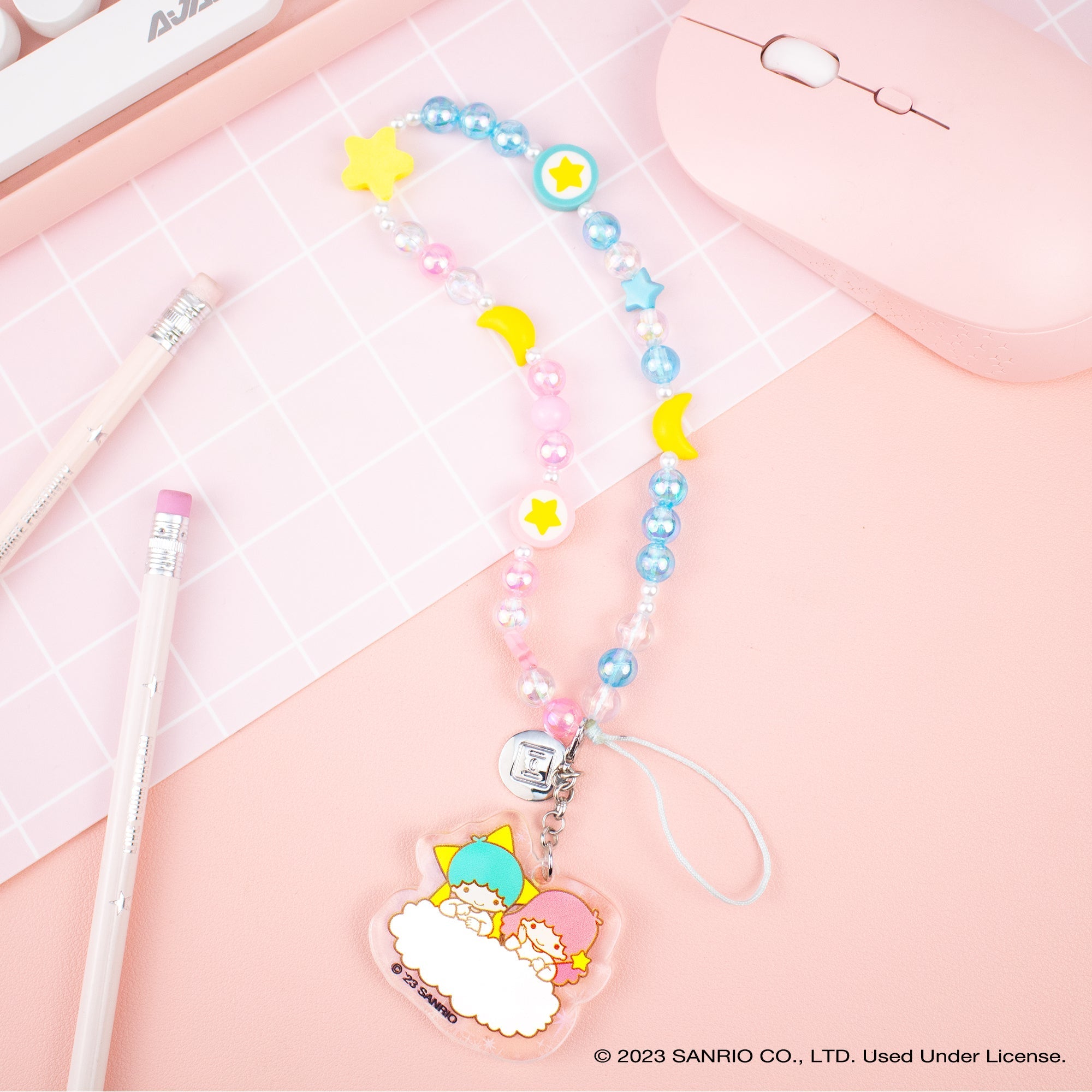 LittleTwinStars Beaded Charm Mobile Phone Wrist Strap - Image 3