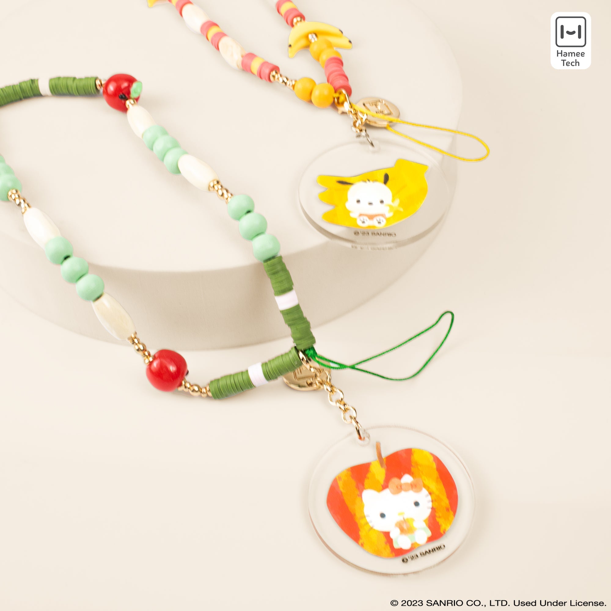 Hello Kitty Apple Beaded Charm Mobile Phone Wrist Strap - Image 7