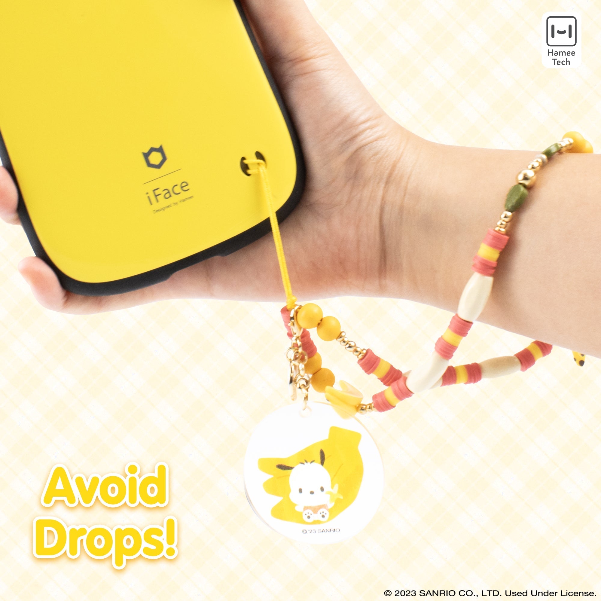 Pochacco Banana Beaded Charm Mobile Phone Wrist Strap - Image 4