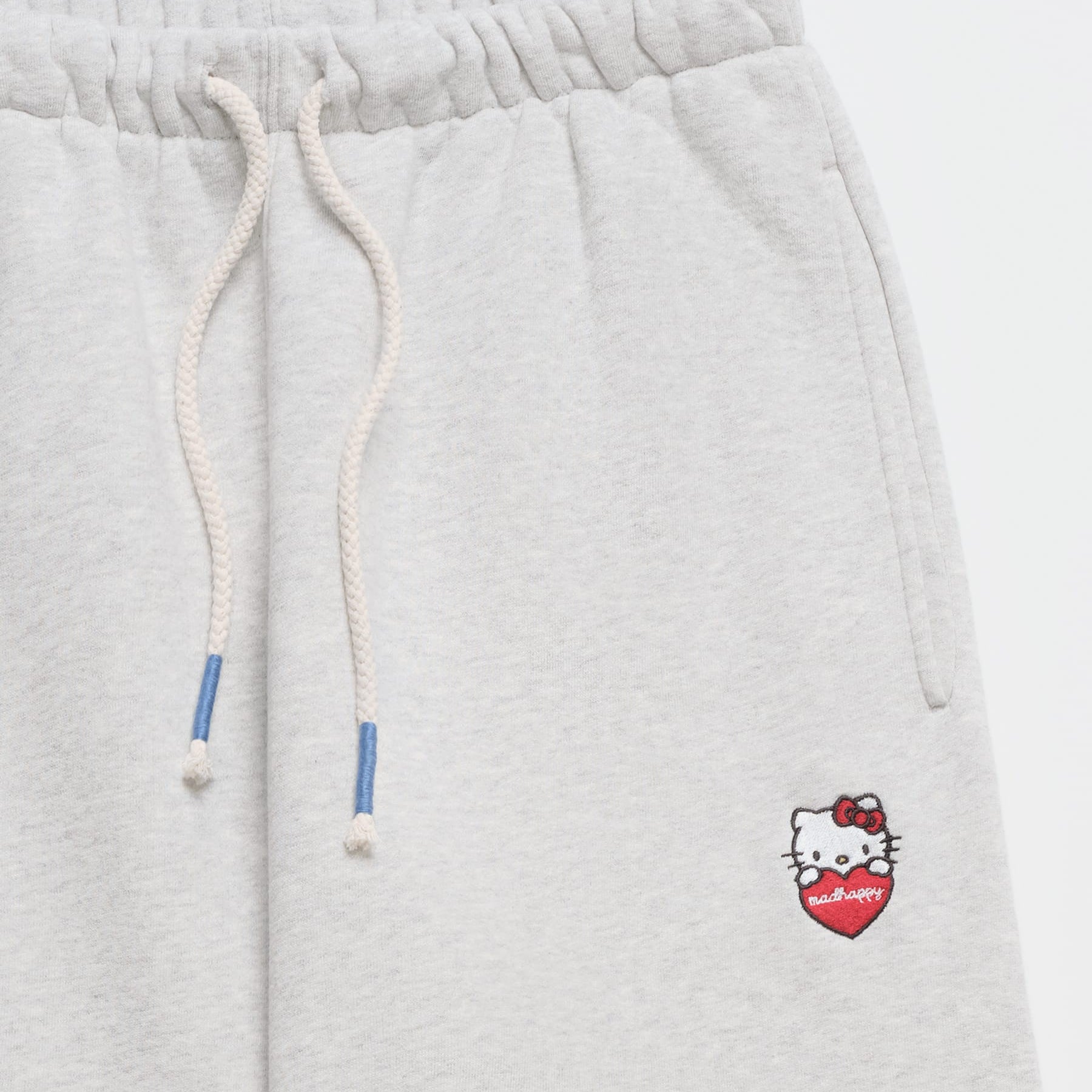 Hello Kitty x Madhappy Logo Midweight Fleece Sweatpant (Light Grey) - Image 2