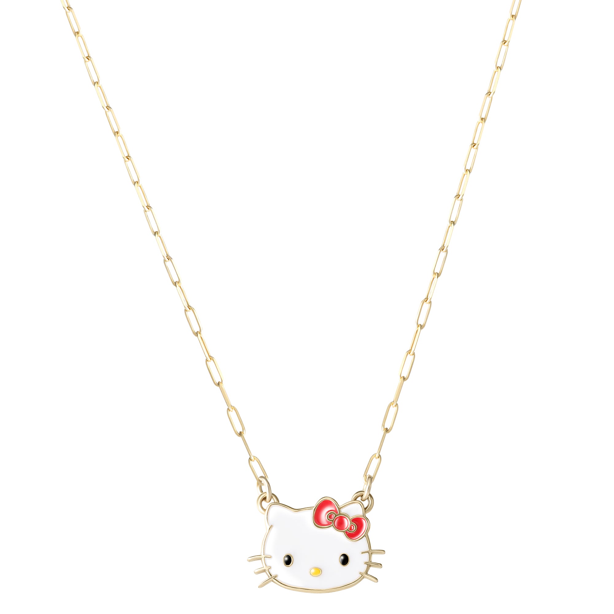 Hello Kitty 10K Yellow Gold Mini Link Necklace - Image 2