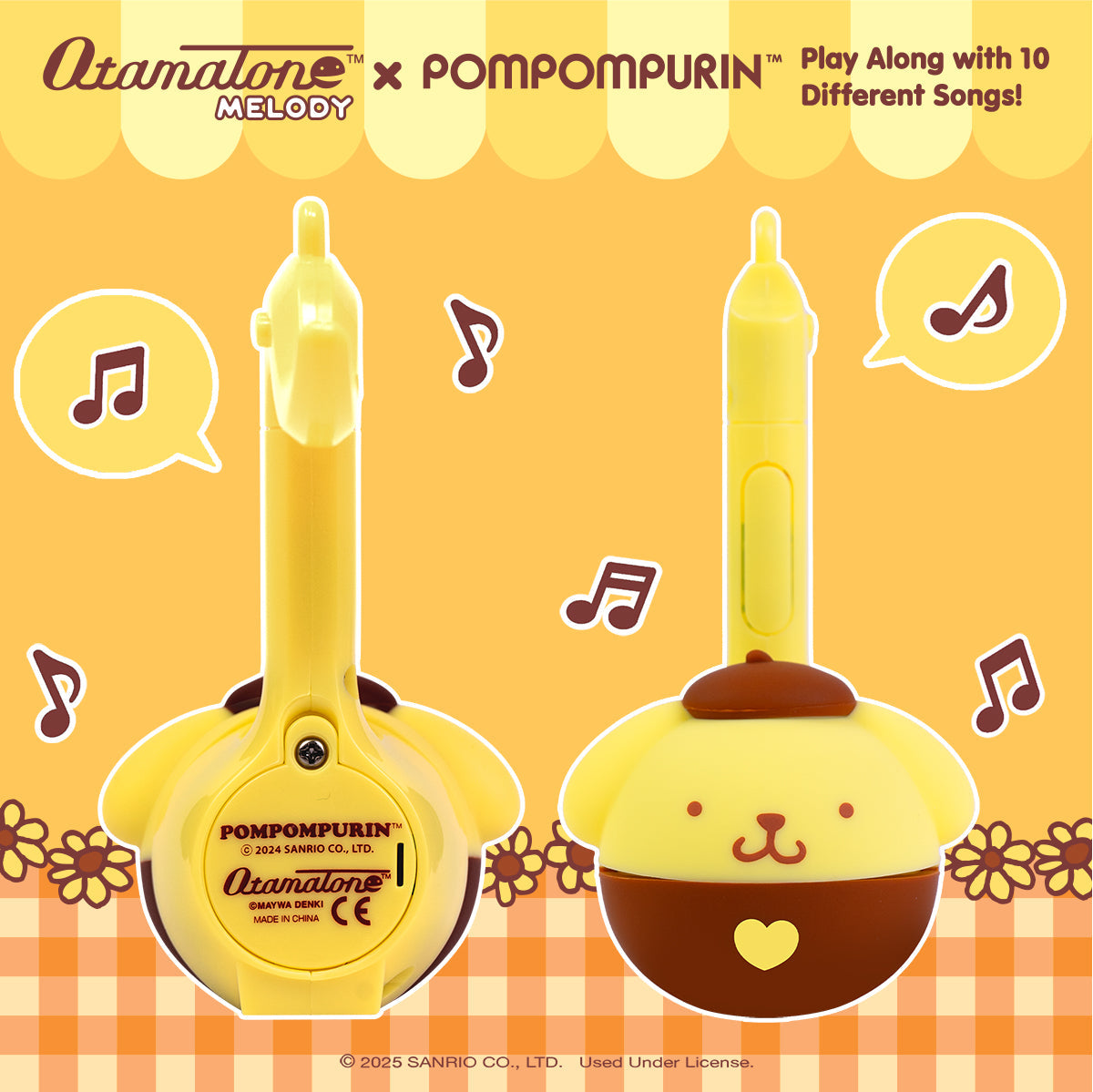 Pompompurin Mini Otamatone Melody Charm - Image 3