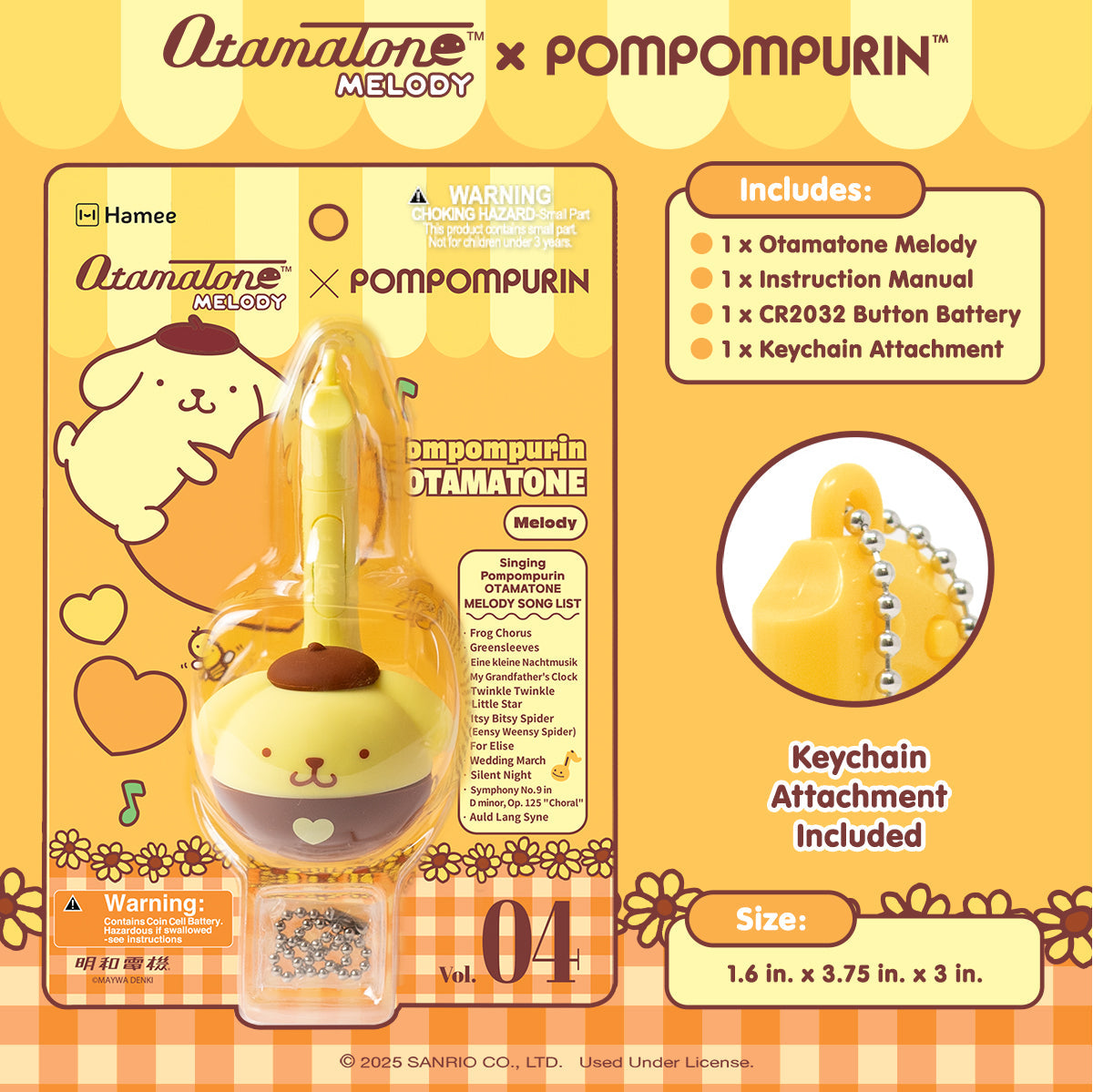 Pompompurin Mini Otamatone Melody Charm - Image 6