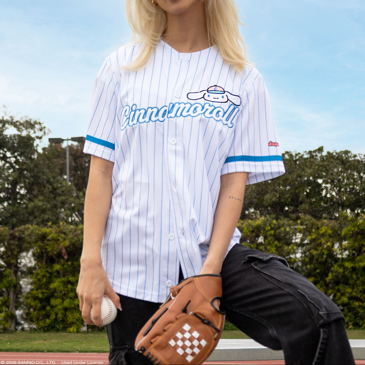 Cinnamoroll x JapanLA Baseball Jersey (White) - Image 2