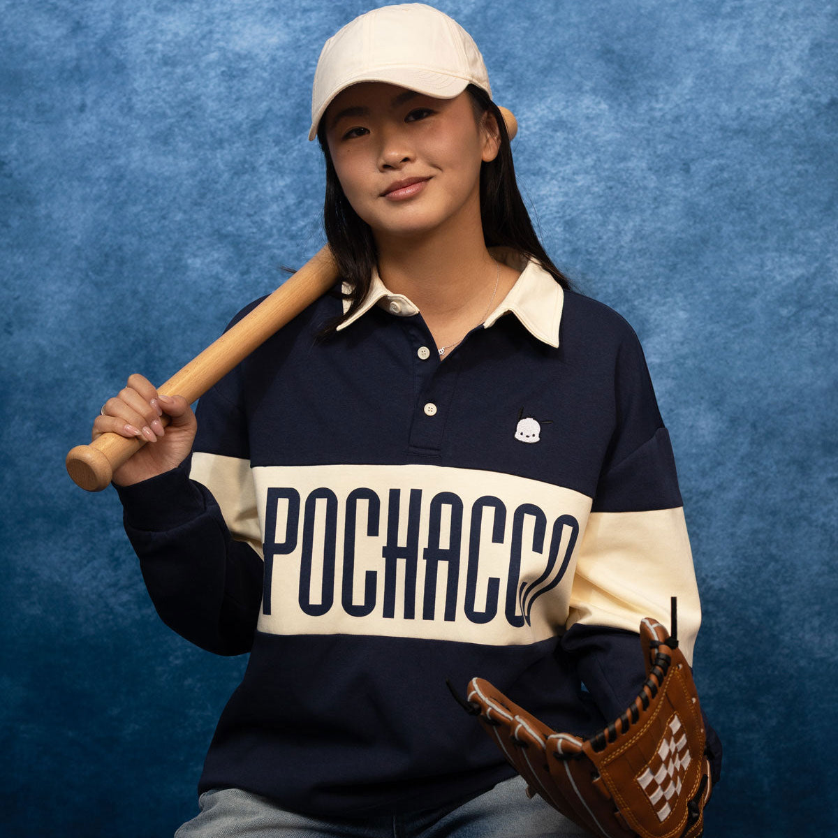 Pochacco x JapanLA Long Sleeve Rugby Polo - Image 2