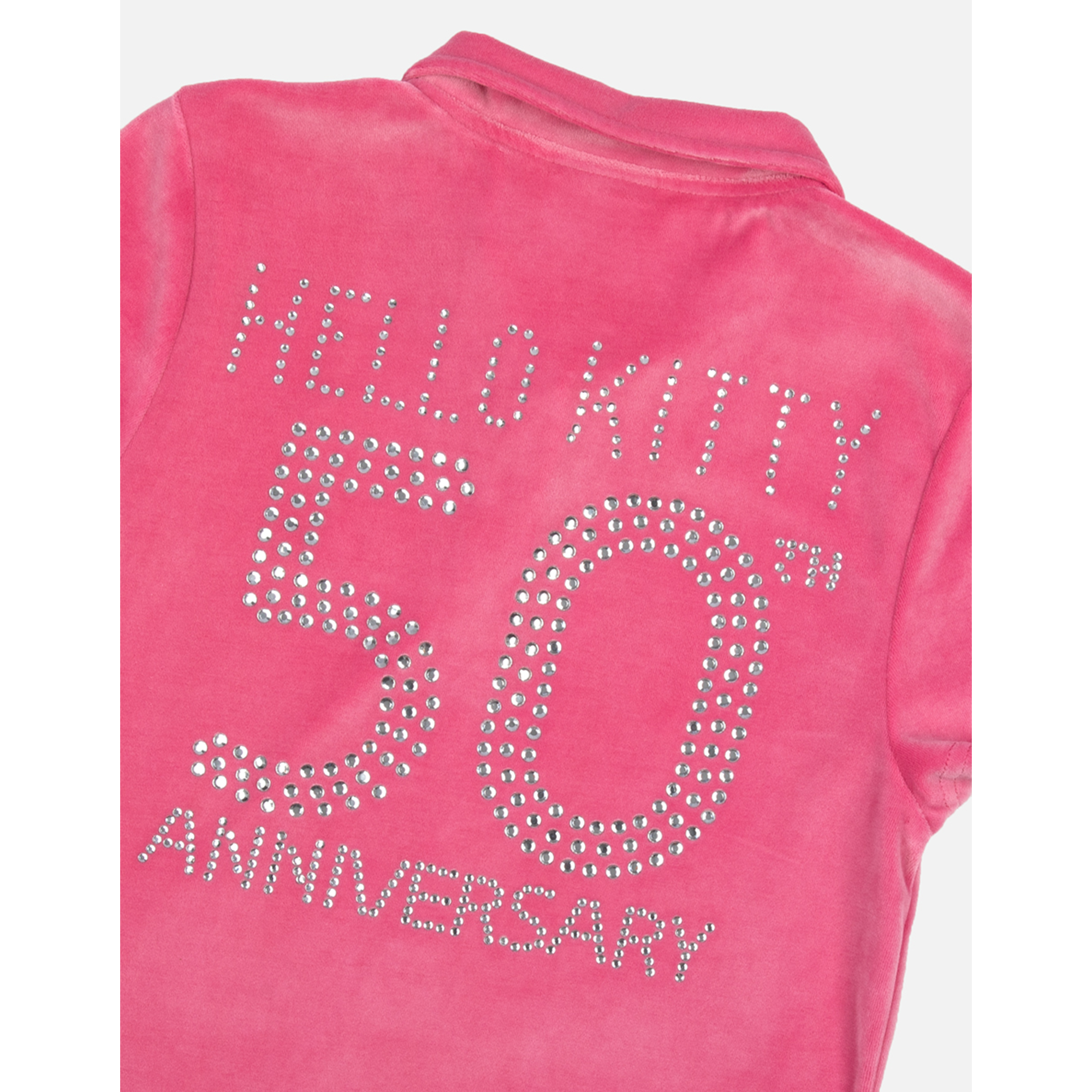 Hello Kitty x Dumbgood Velour Cropped Polo (50th Anniv.) - Image 6