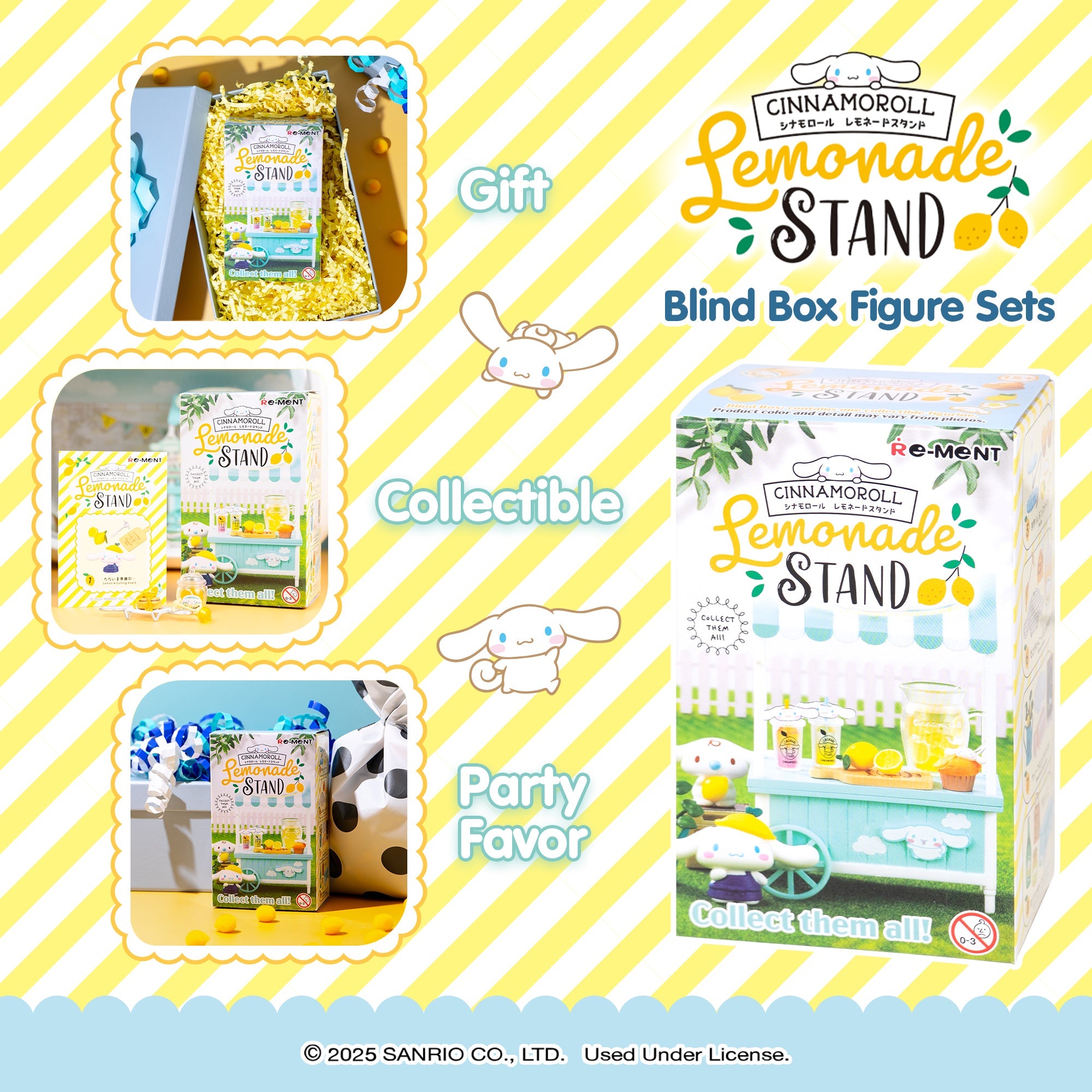 Re-Ment Cinnamoroll's Lemonade Stand Blind Box Figure Set - Image 2