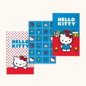 Hello Kitty x Studio Oh! Retro Red Boxed Mini Notebook Trio