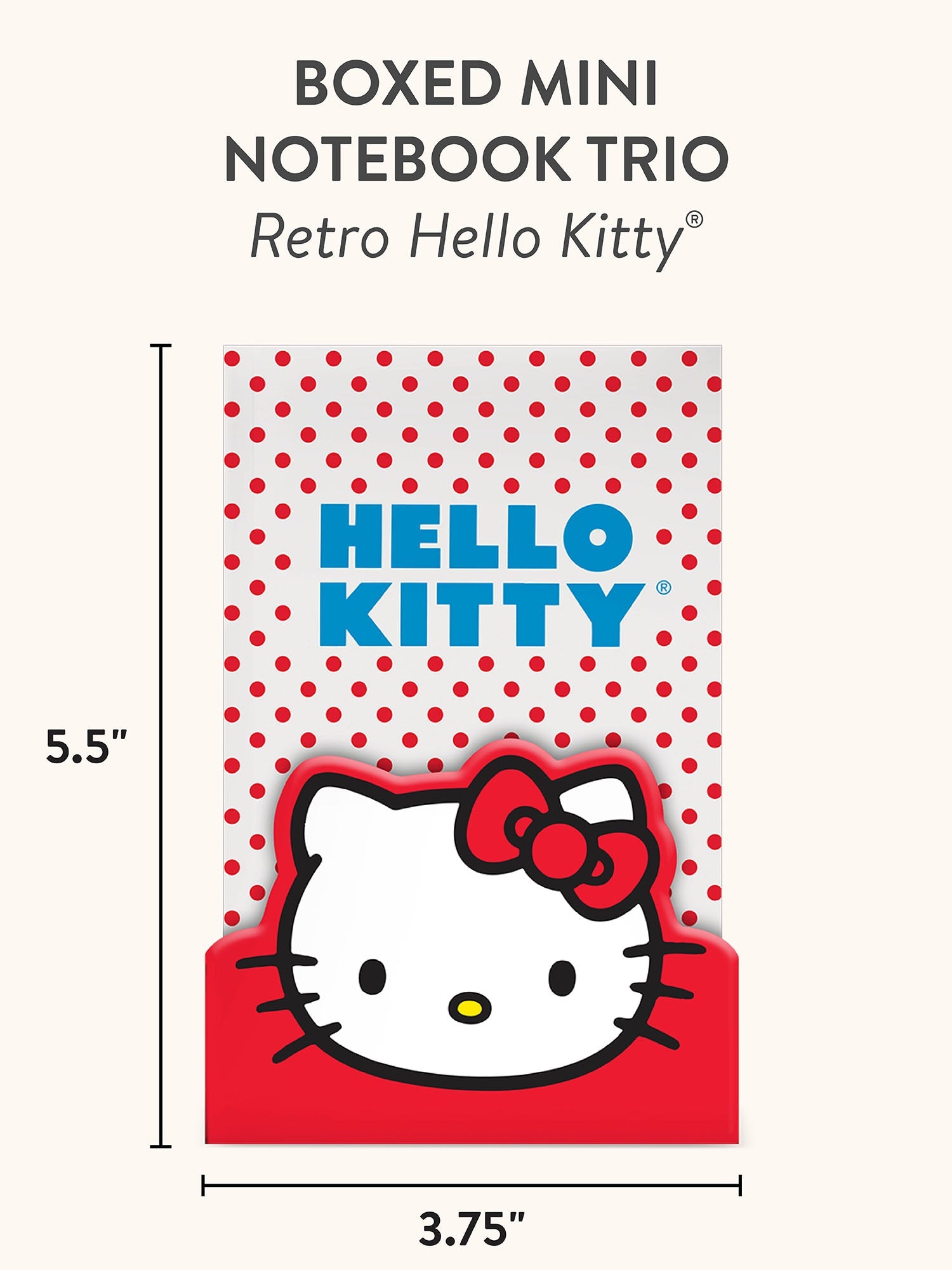 Hello Kitty x Studio Oh! Retro Red Boxed Mini Notebook Trio - Image 6
