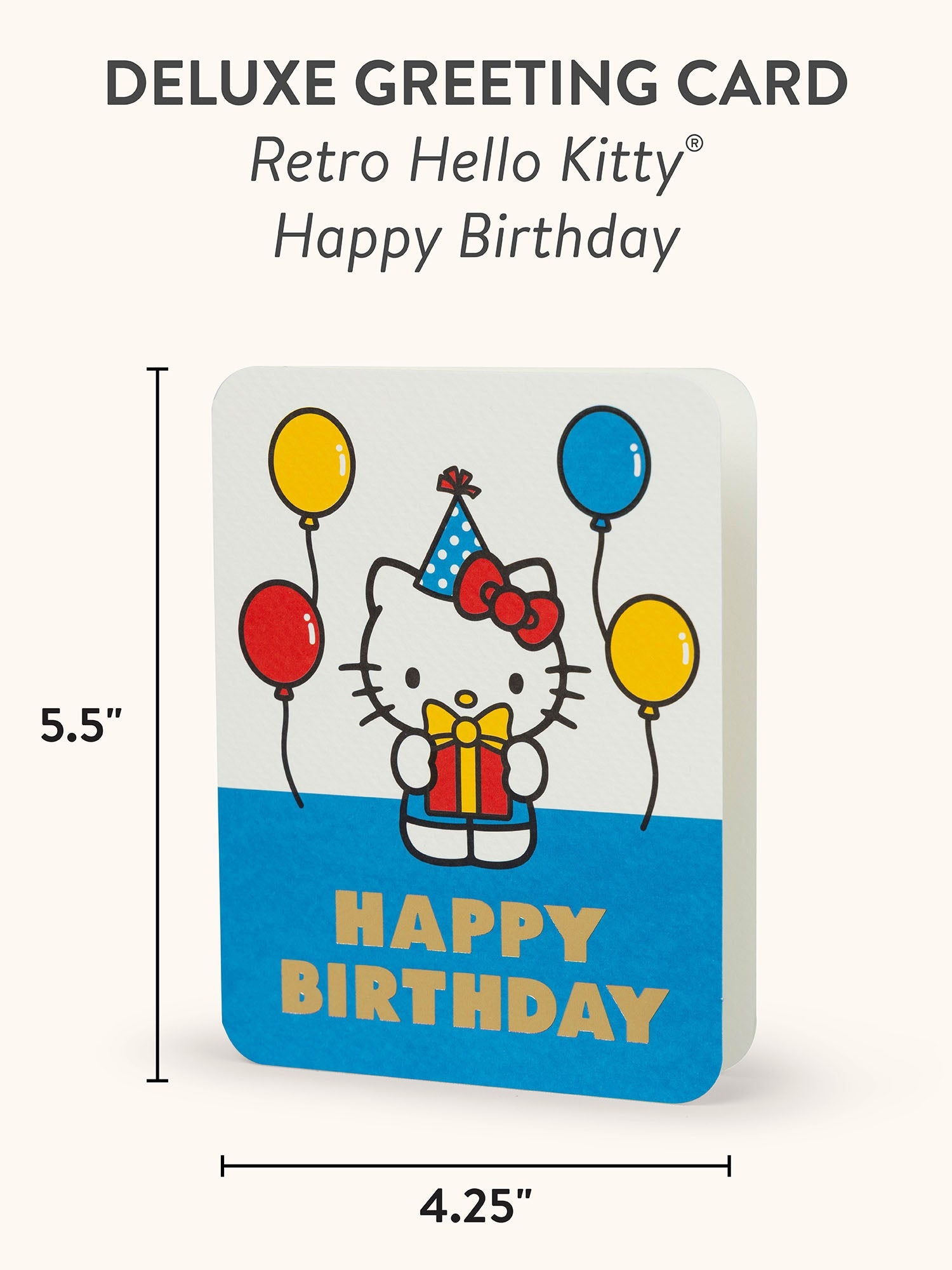Hello Kitty x Studio Oh! Retro Red Happy Birthday Deluxe Greeting Card - Image 3