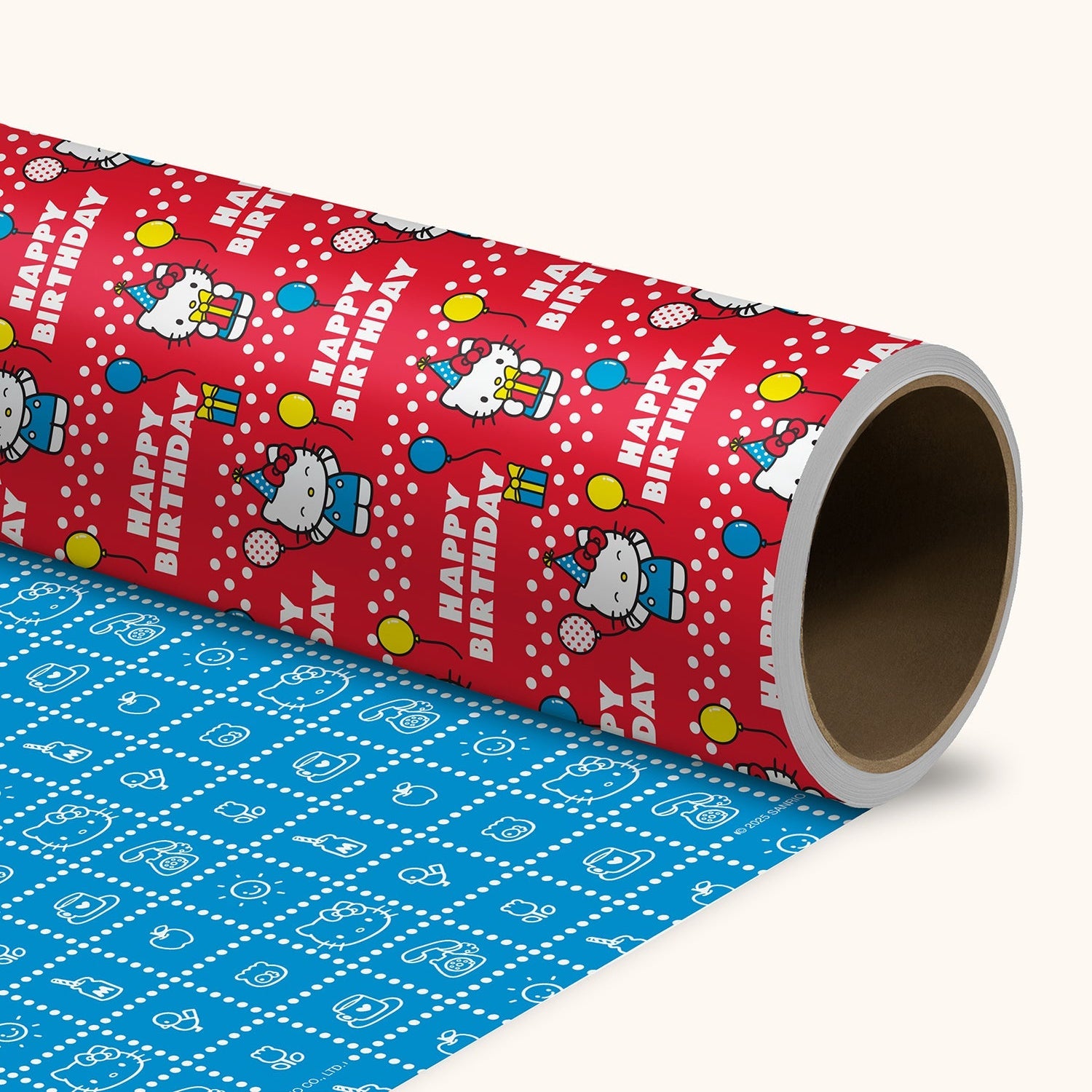 Hello Kitty x Studio Oh! Retro Red Reversible Gift Wrap - Image 3