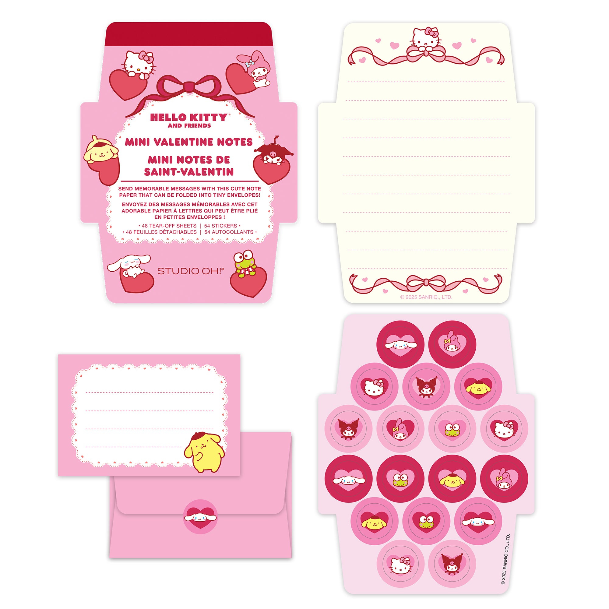 Hello Kitty and Friends x Studio Oh! Mini Valentine Notes - Image 2